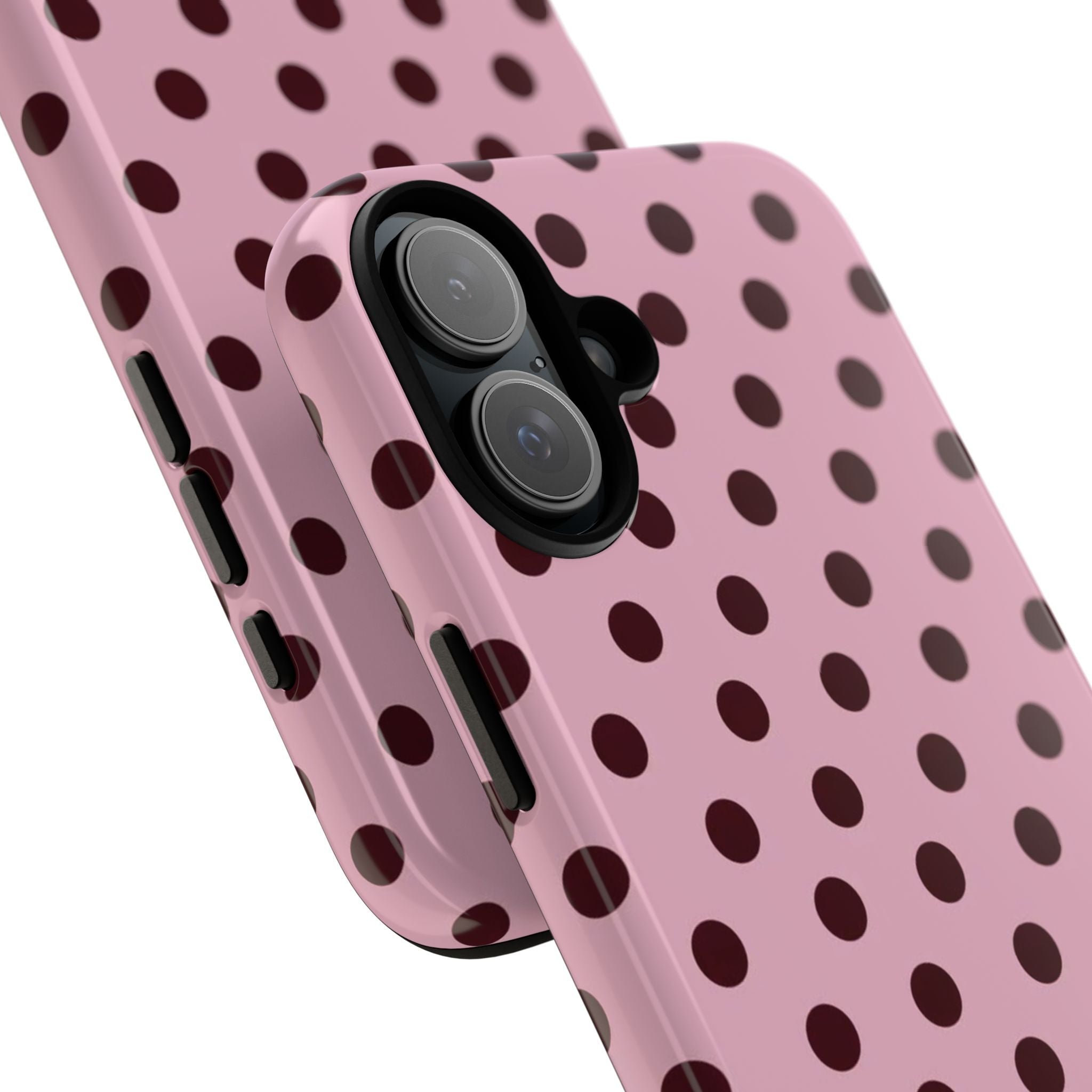 Pink Polka Dot Tough Phone Case – Protective iPhone Cover