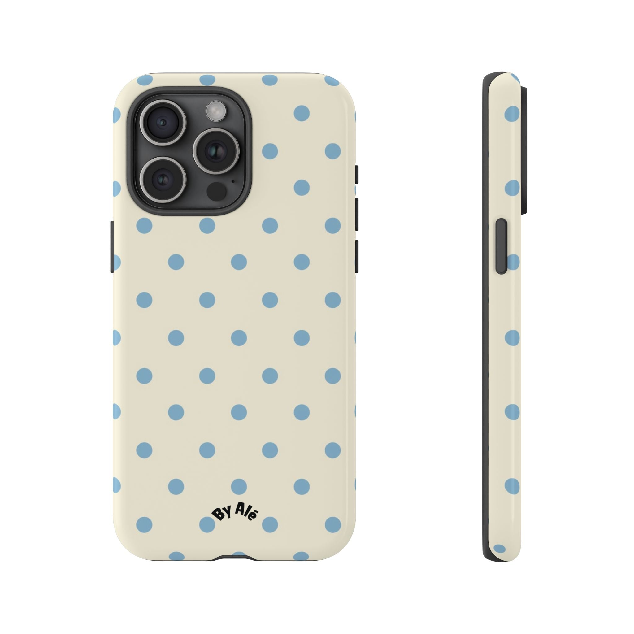 Pastel Blue Polka Dot Tough Phone Case — Cute Protective iPhone Cover