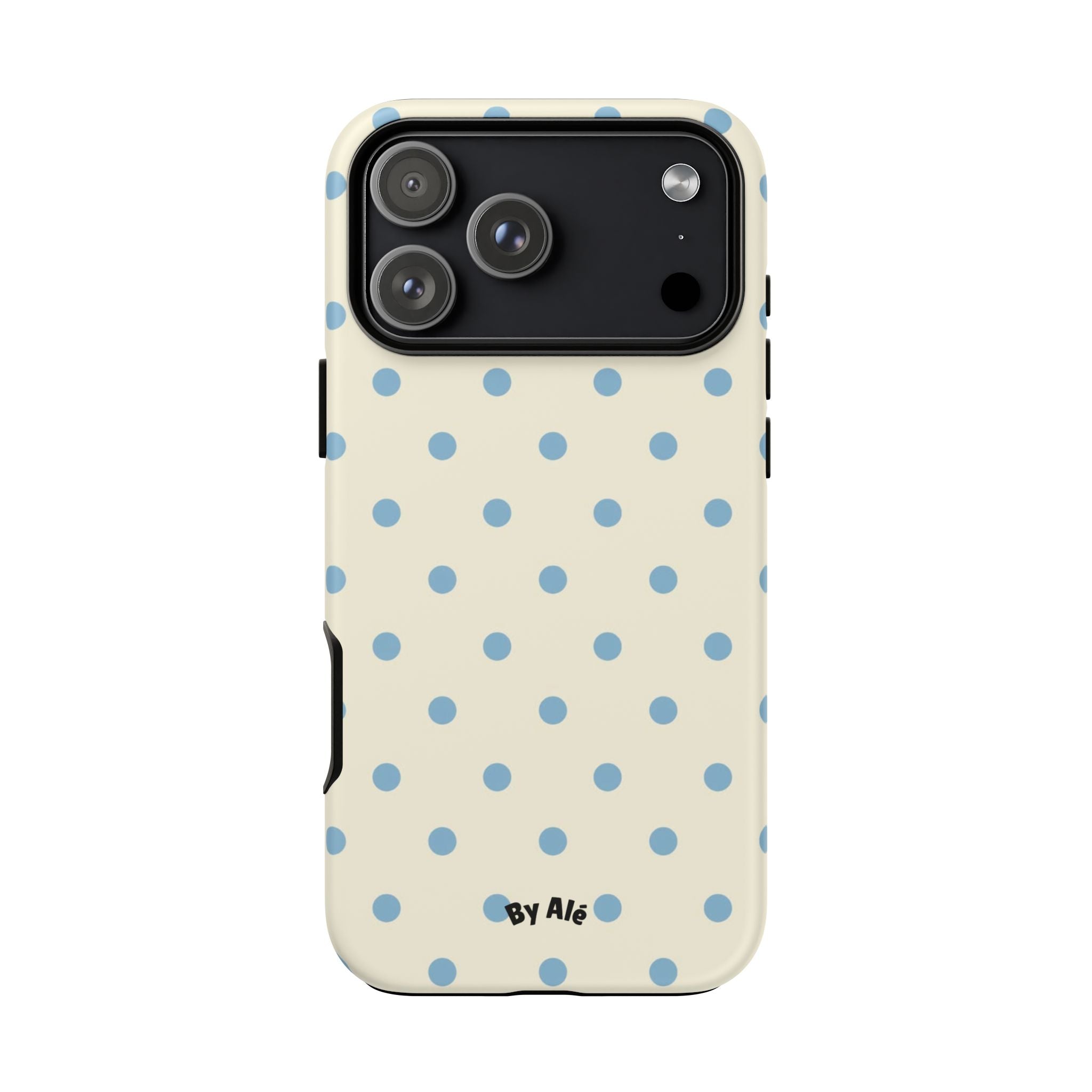 Pastel Blue Polka Dot Tough Phone Case — Cute Protective iPhone Cover