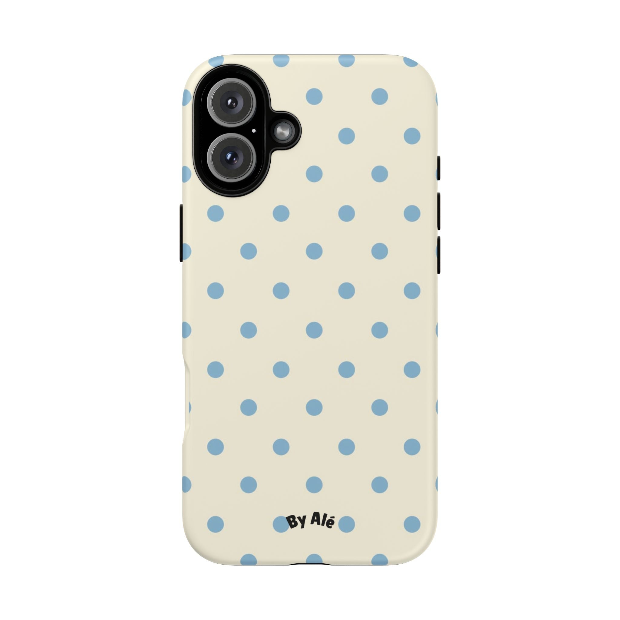 Pastel Blue Polka Dot Tough Phone Case — Cute Protective iPhone Cover