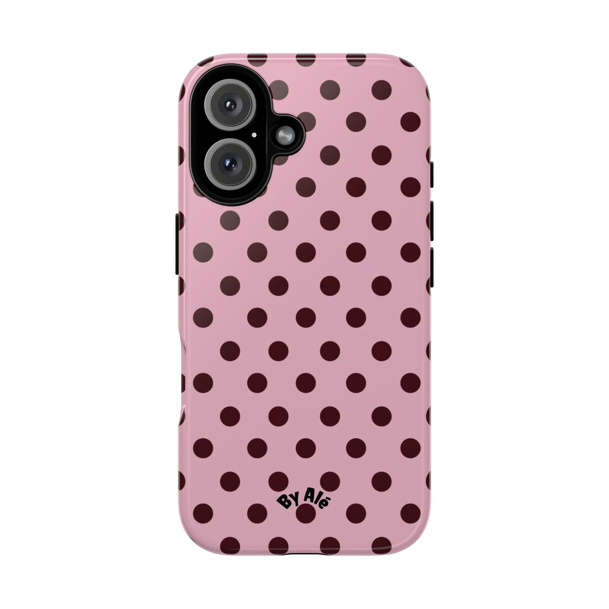 Pink Polka Dot Tough Phone Case – Protective iPhone Cover