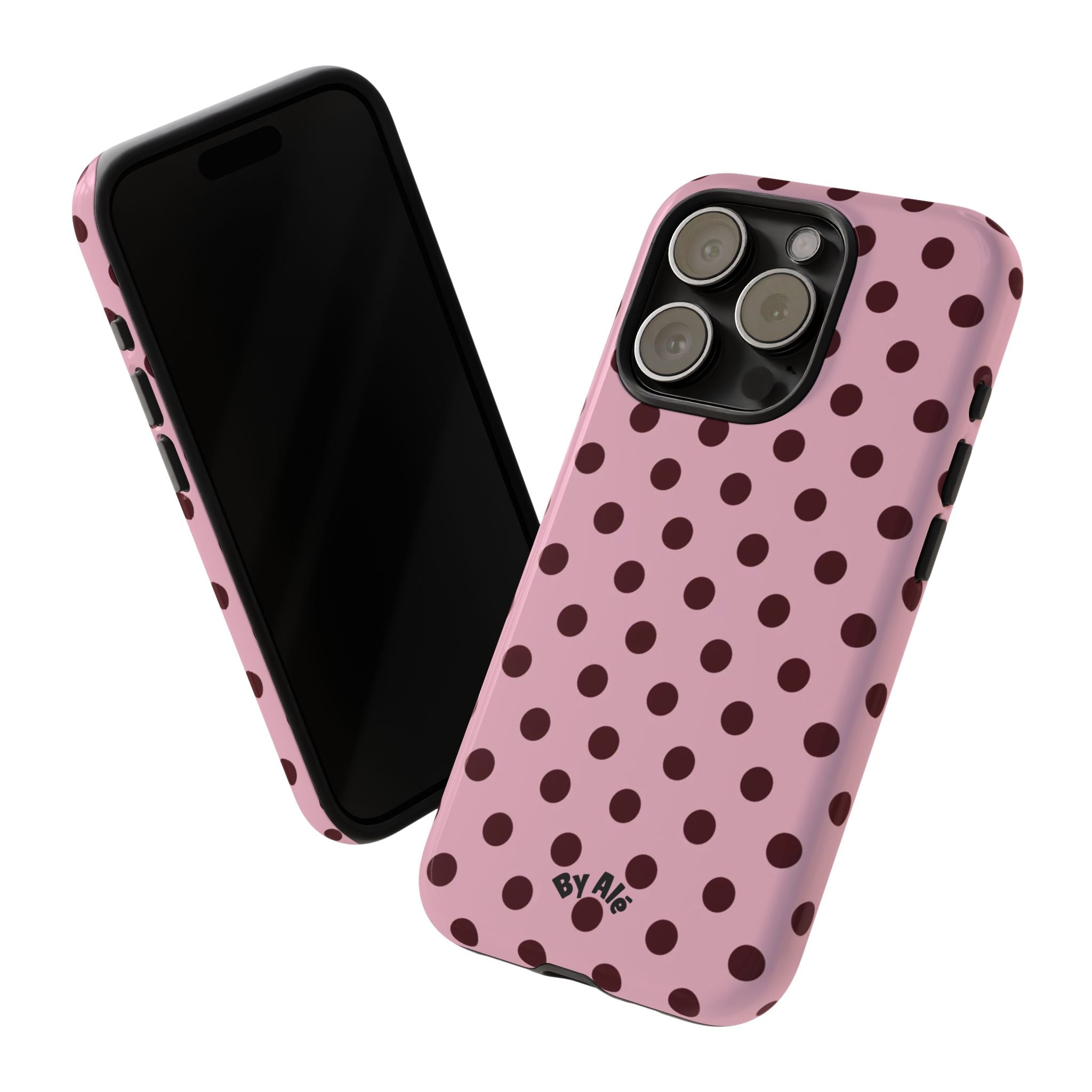 Pink Polka Dot Tough Phone Case – Protective iPhone Cover