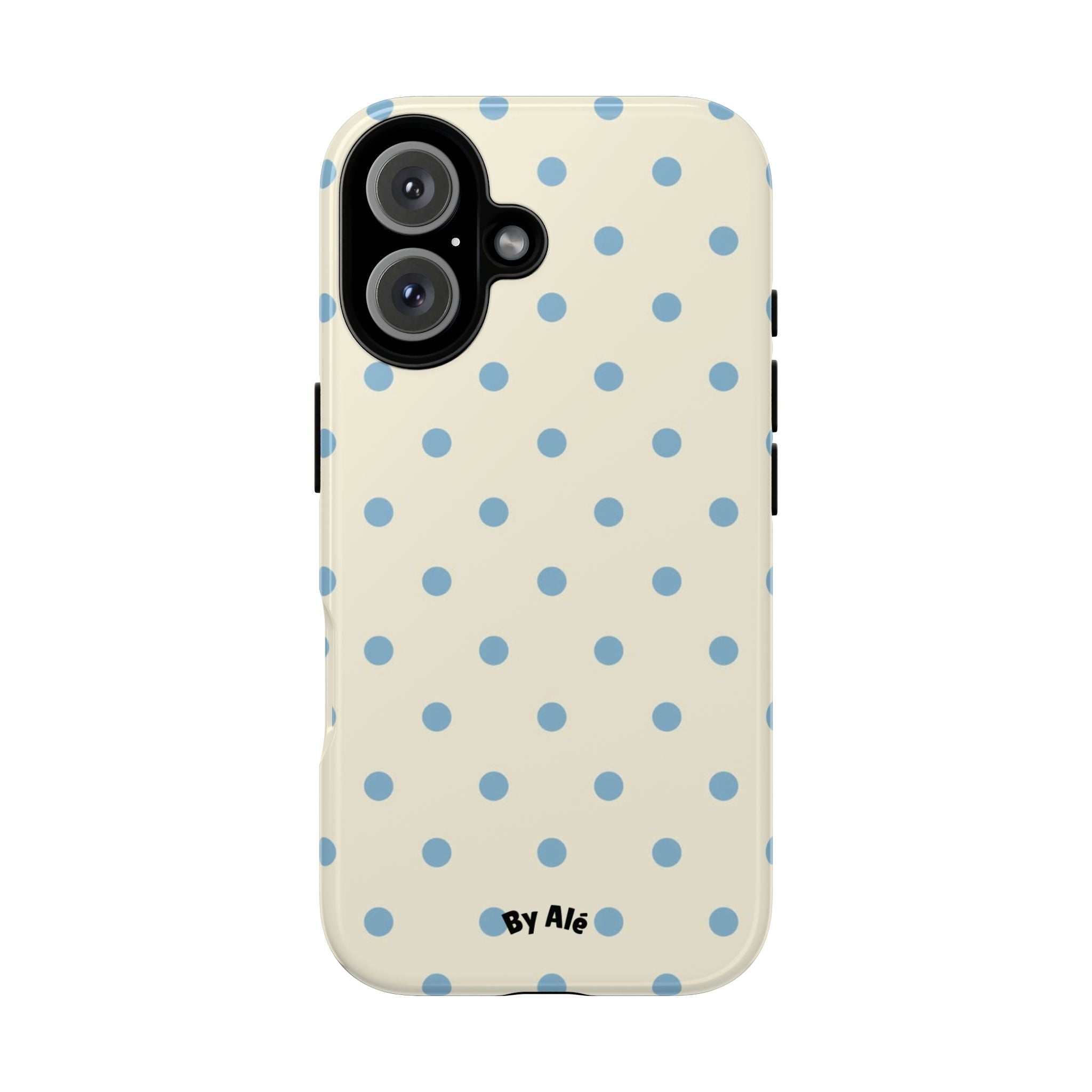 Pastel Blue Polka Dot Tough Phone Case — Cute Protective iPhone Cover