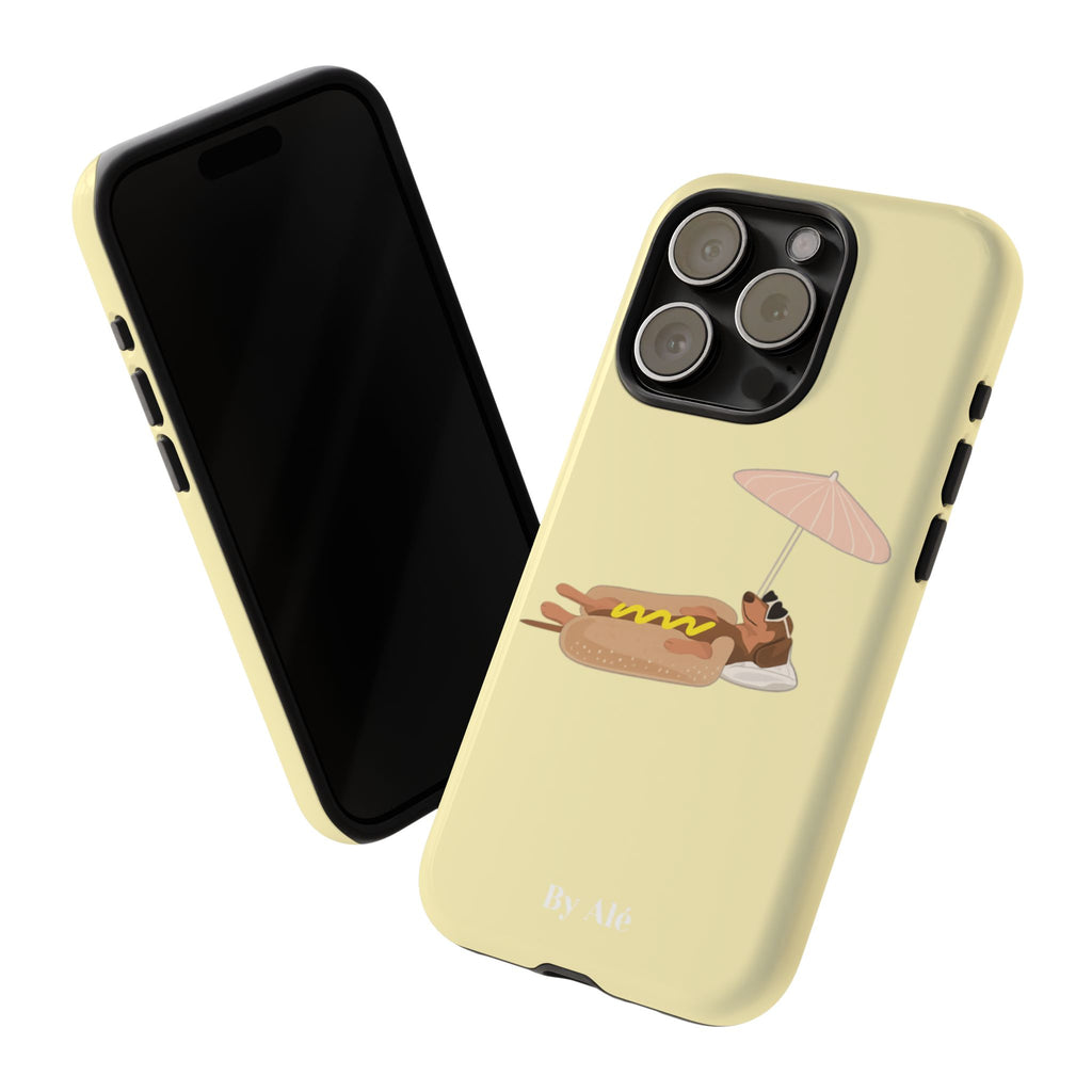 Dachshund Day Off - iPhone case