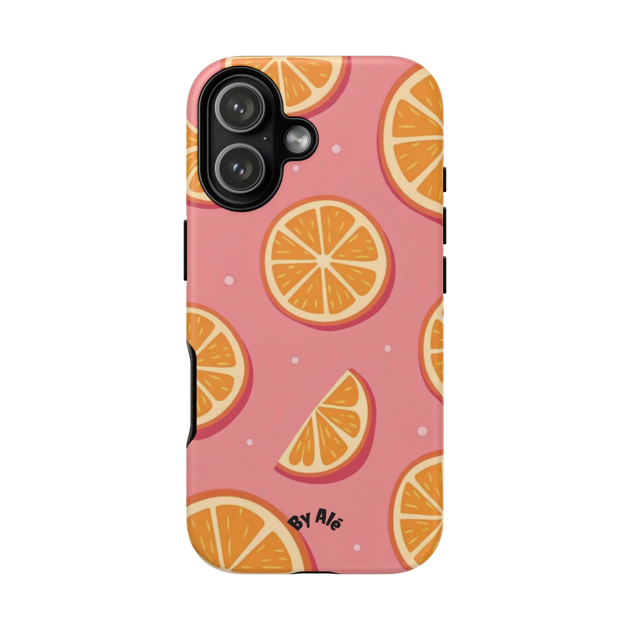 Pink Citrus Phone Case — Orange Slice Pattern Tough Case