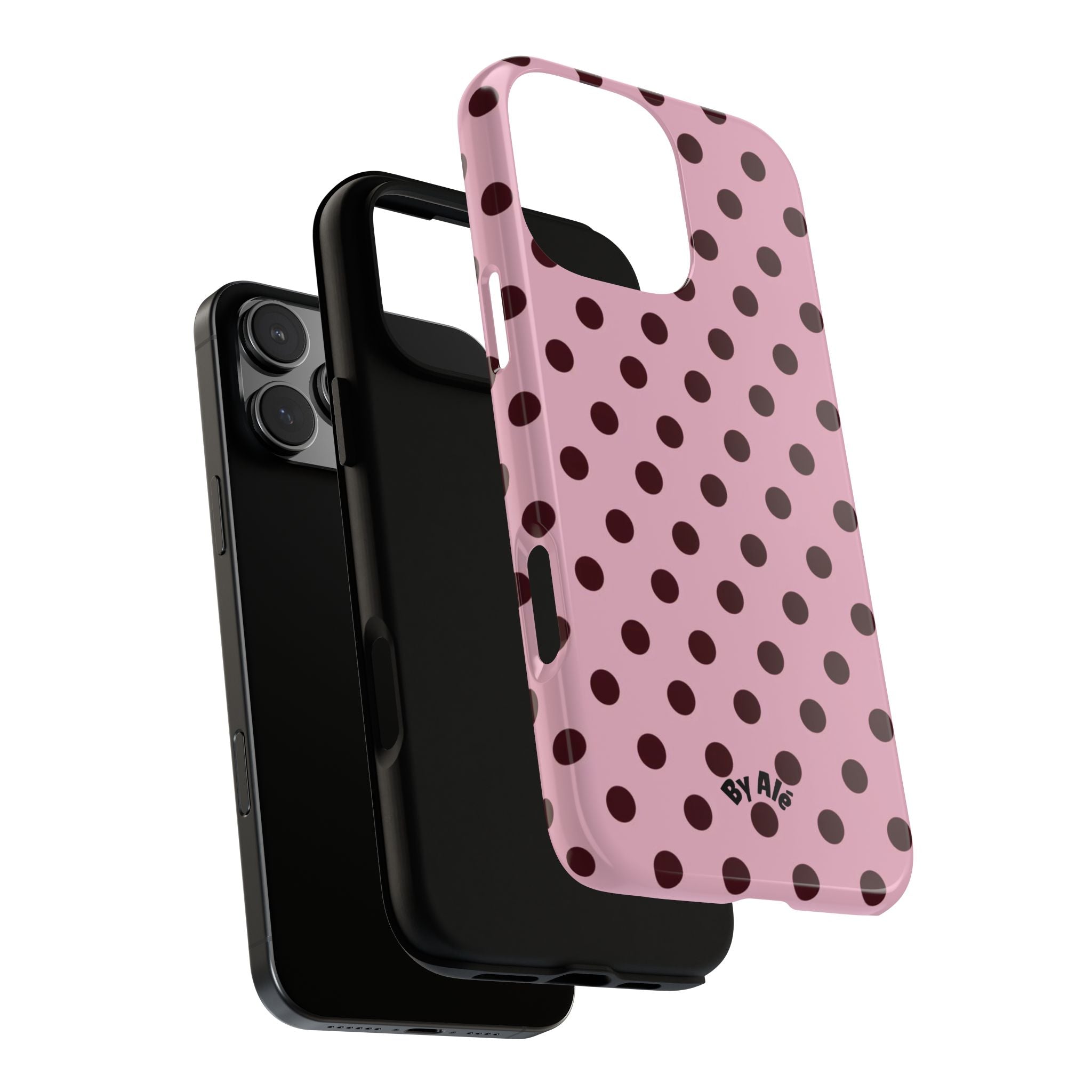 Pink Polka Dot Tough Phone Case – Protective iPhone Cover