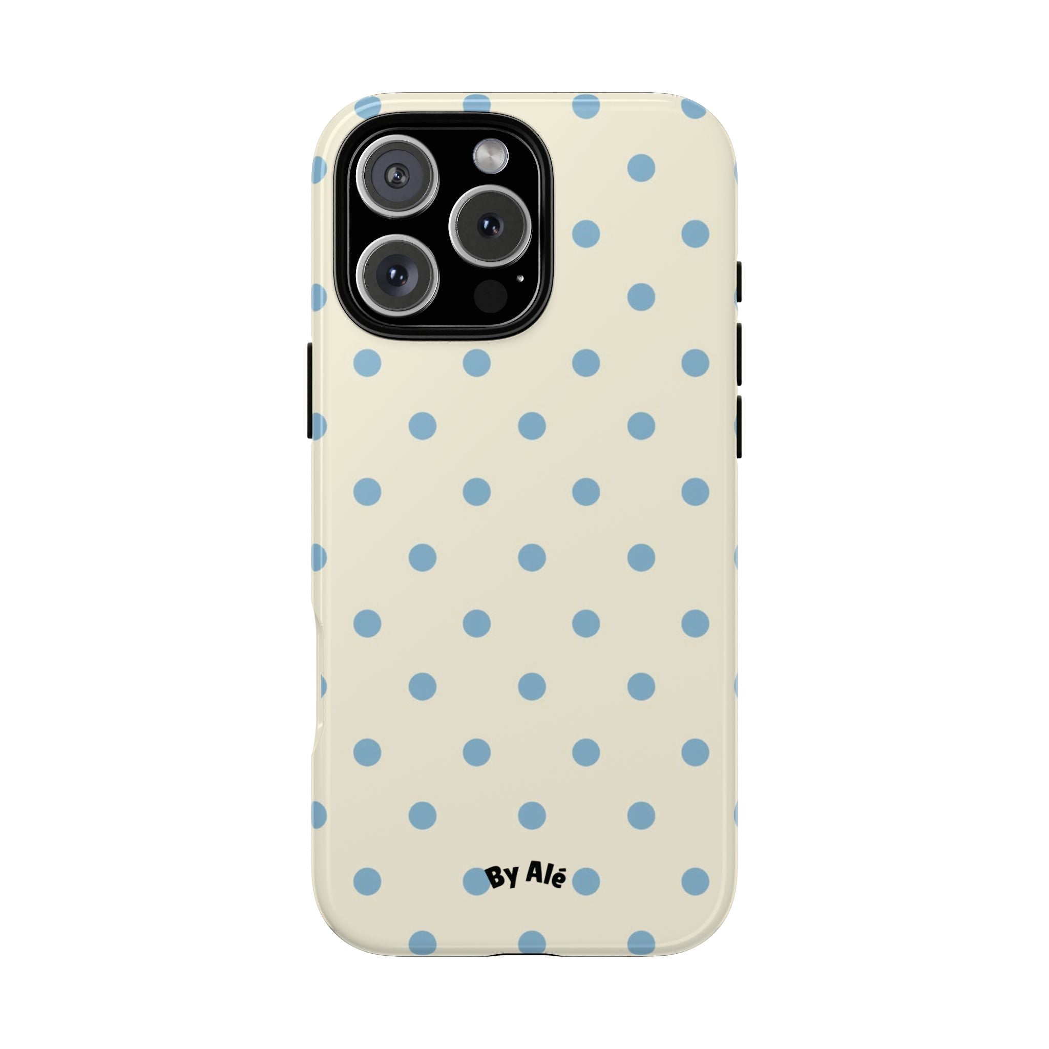Pastel Blue Polka Dot Tough Phone Case — Cute Protective iPhone Cover
