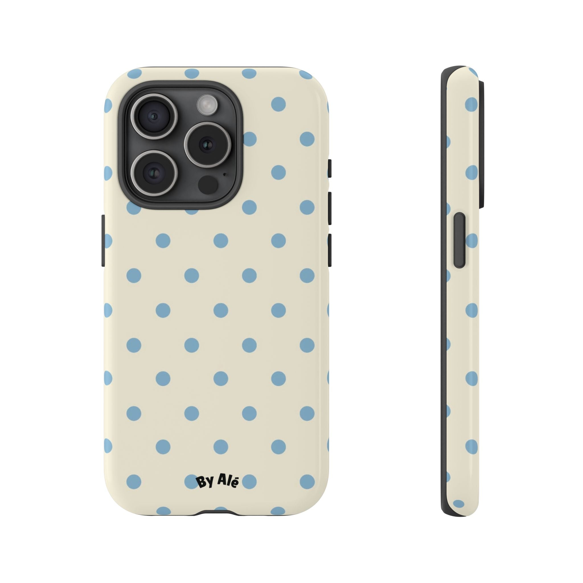 Pastel Blue Polka Dot Tough Phone Case — Cute Protective iPhone Cover
