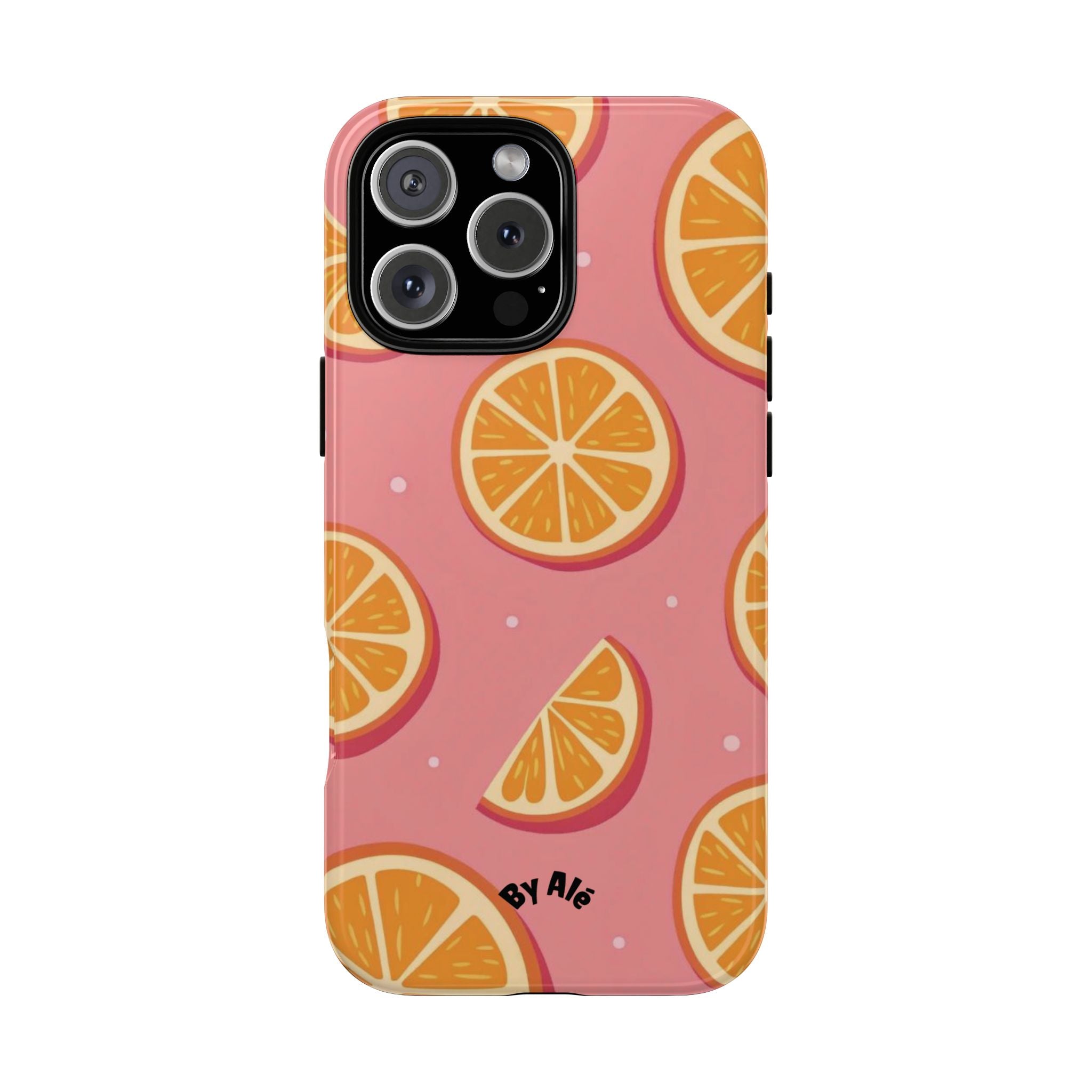 Pink Citrus Phone Case — Orange Slice Pattern Tough Case