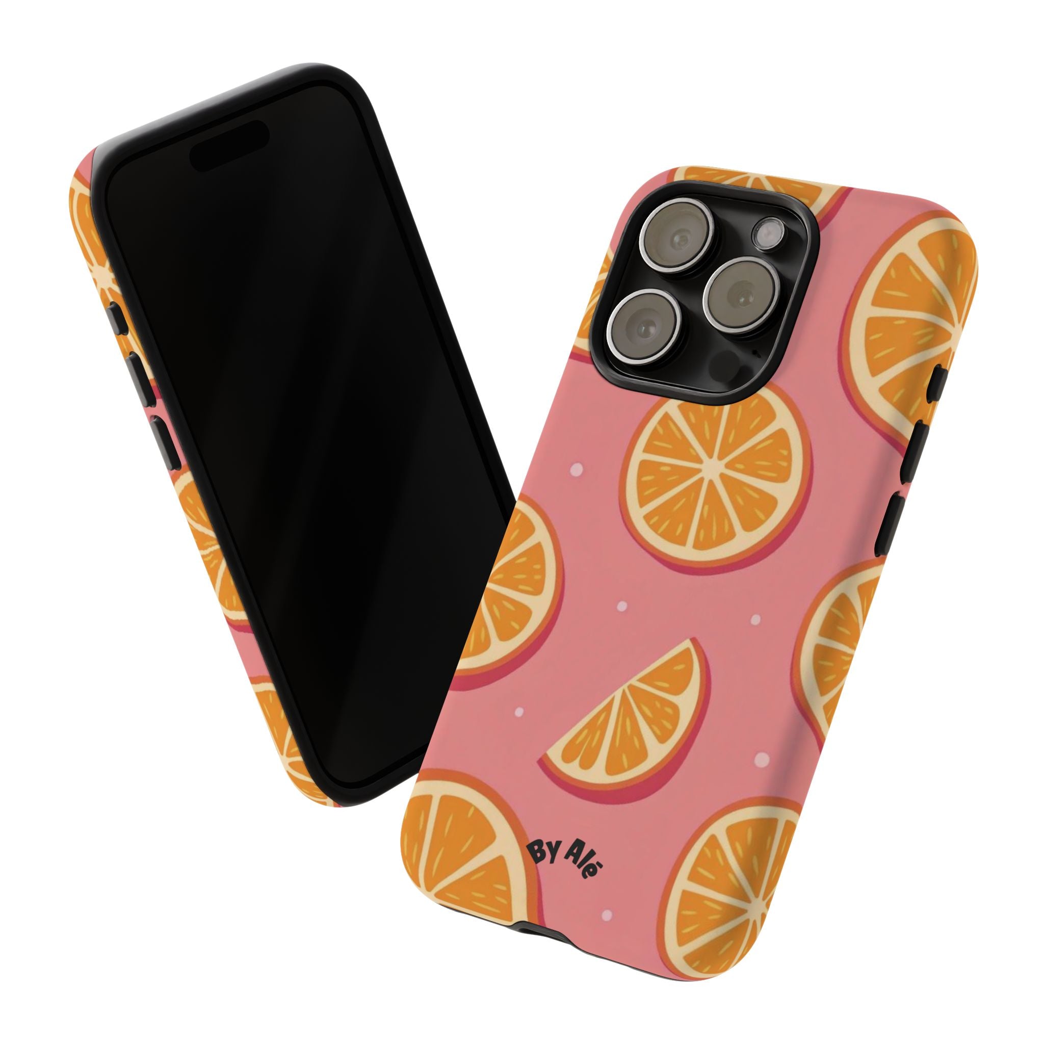 Pink Citrus Phone Case — Orange Slice Pattern Tough Case