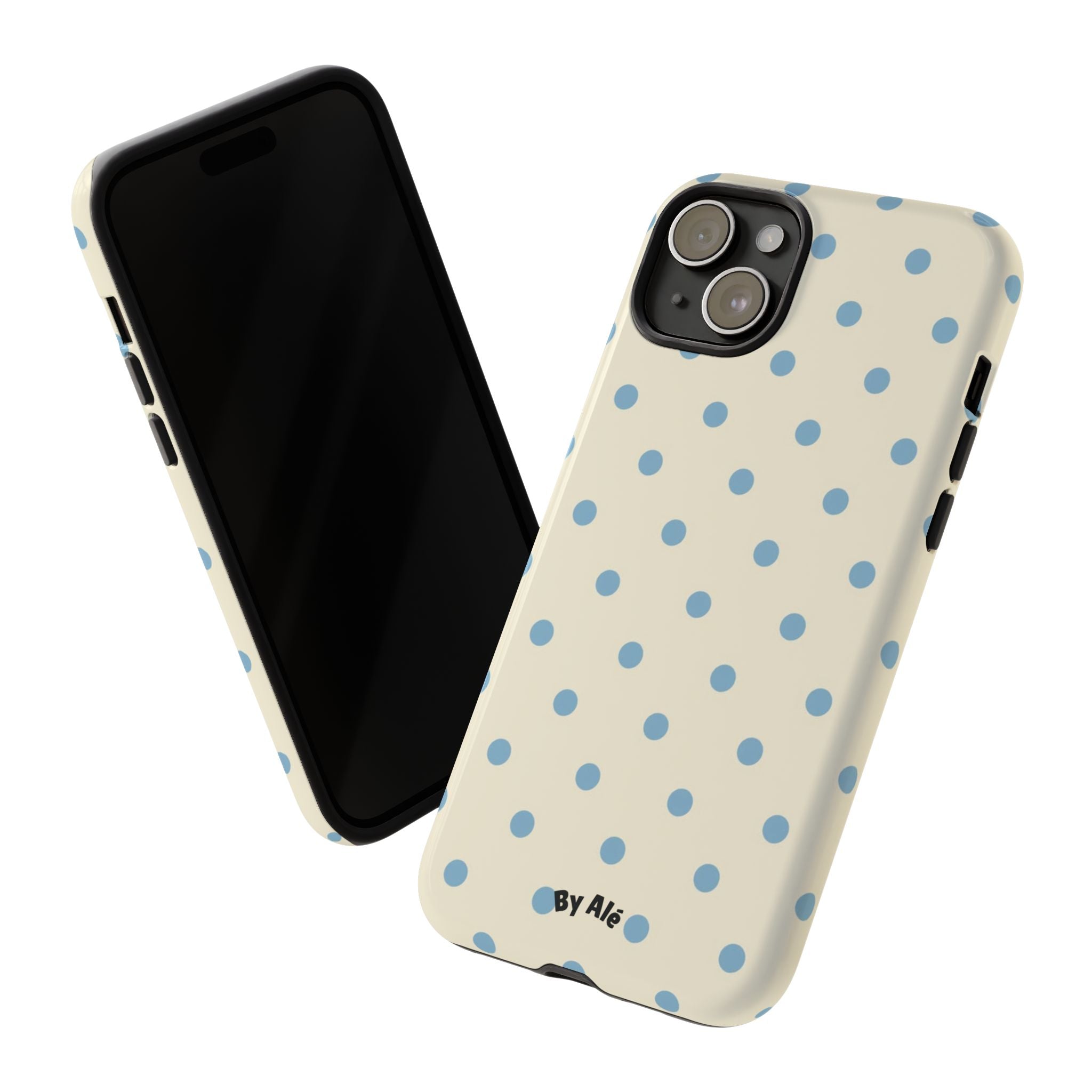 Pastel Blue Polka Dot Tough Phone Case — Cute Protective iPhone Cover