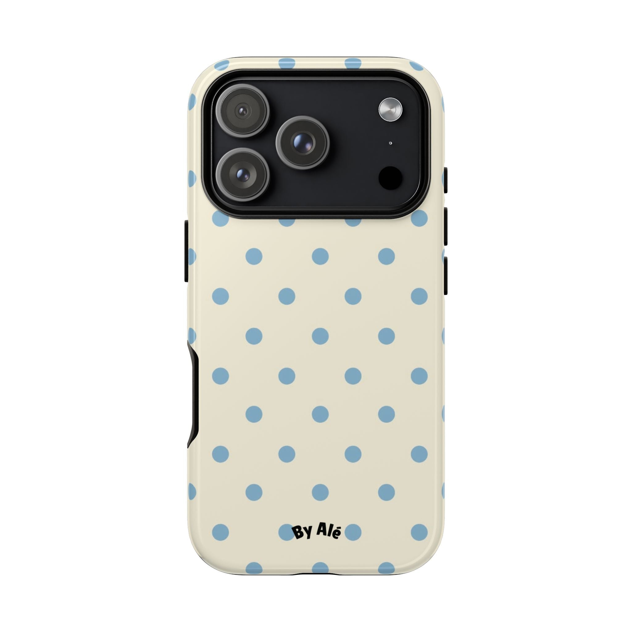Pastel Blue Polka Dot Tough Phone Case — Cute Protective iPhone Cover