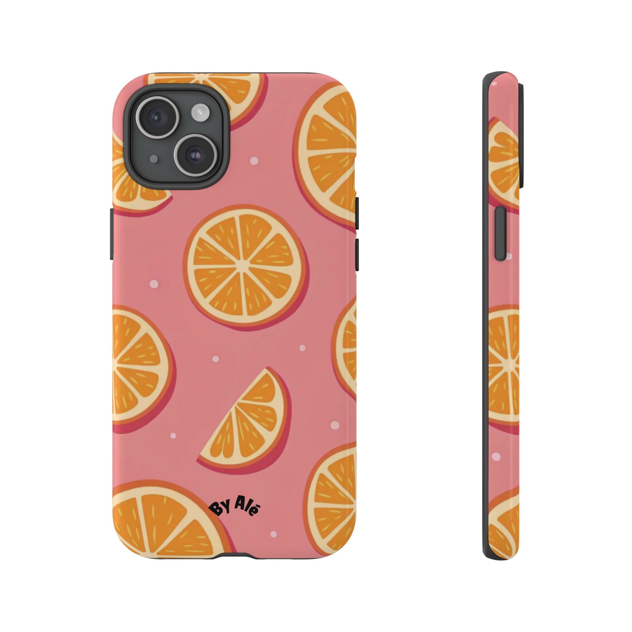 Pink Citrus Phone Case — Orange Slice Pattern Tough Case