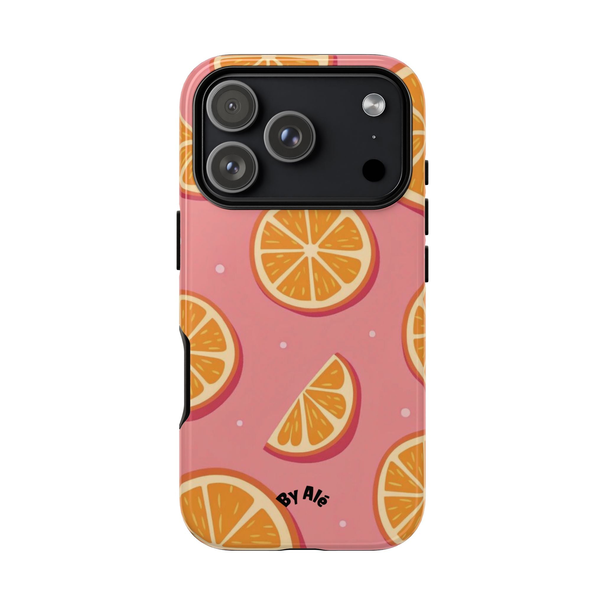 Pink Citrus Phone Case — Orange Slice Pattern Tough Case