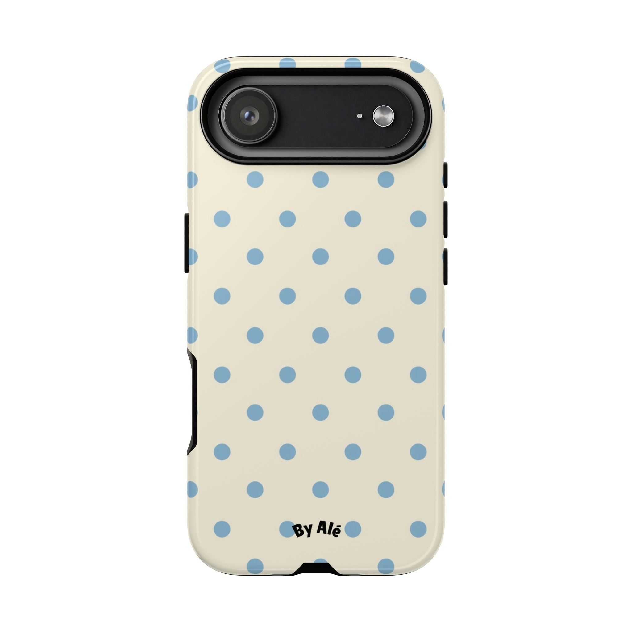 Pastel Blue Polka Dot Tough Phone Case — Cute Protective iPhone Cover