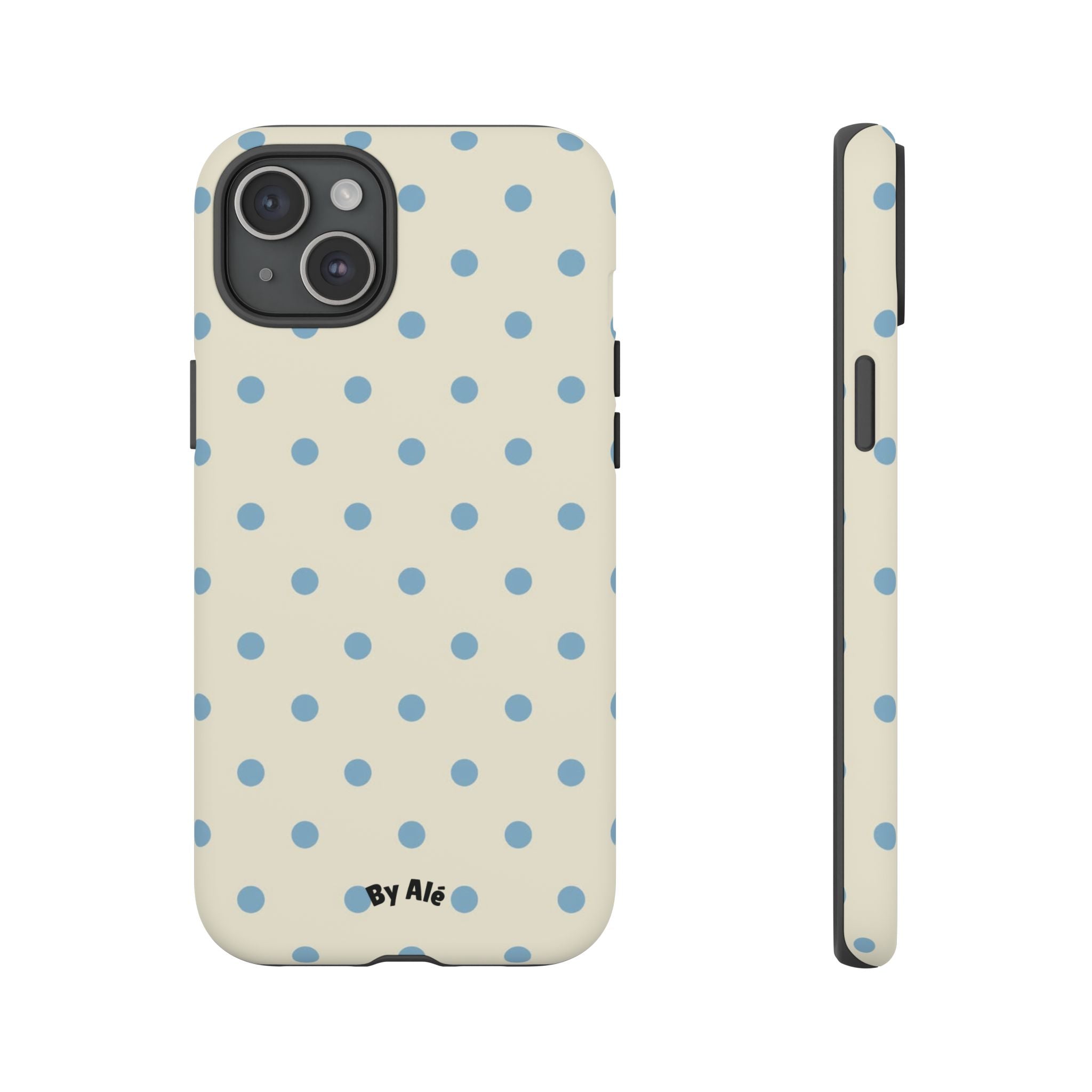 Pastel Blue Polka Dot Tough Phone Case — Cute Protective iPhone Cover