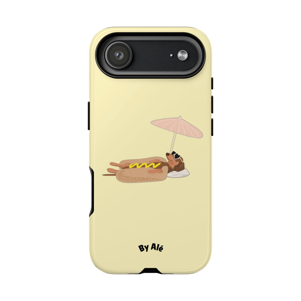 Dachshund Day Off - iPhone case
