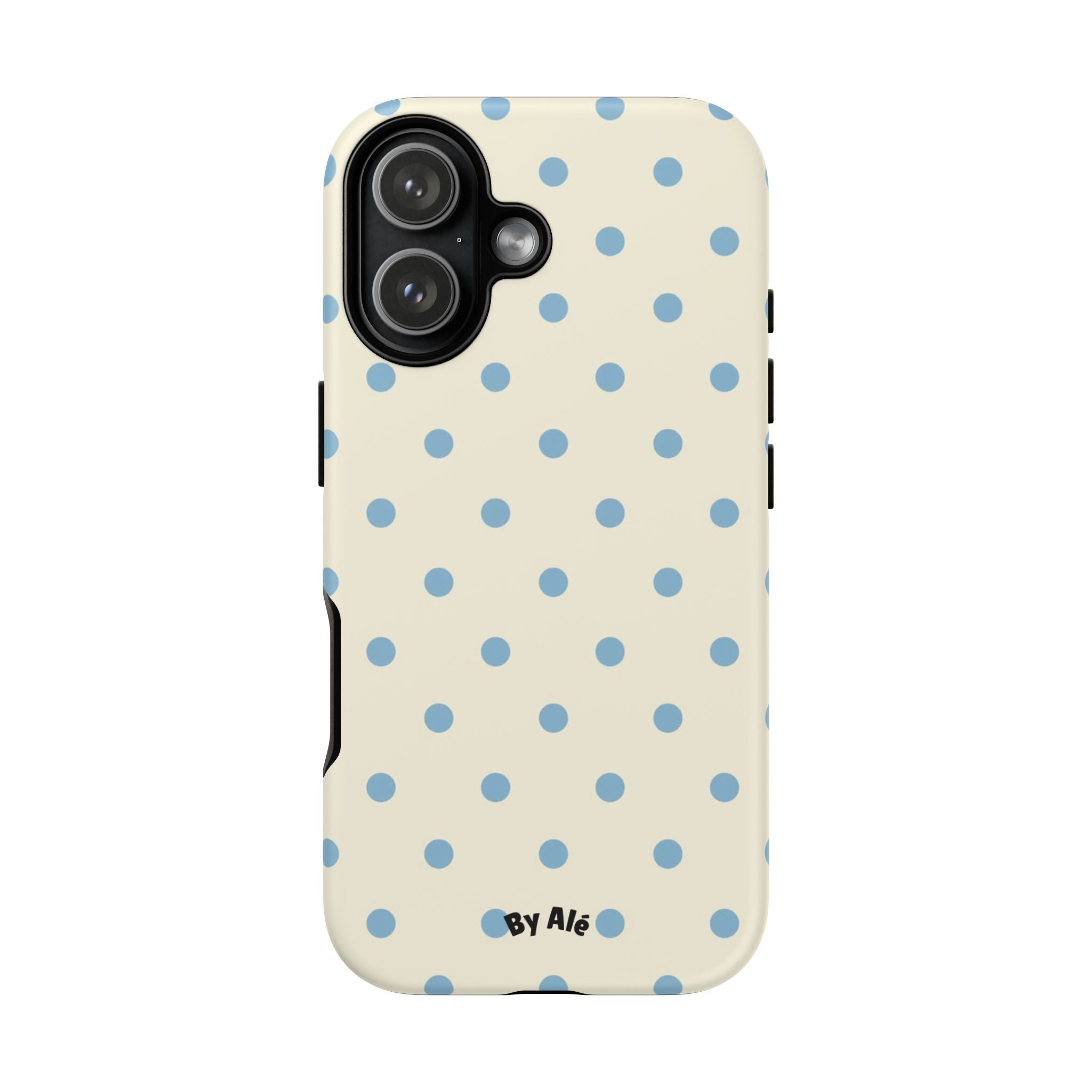 Pastel Blue Polka Dot Tough Phone Case — Cute Protective iPhone Cover