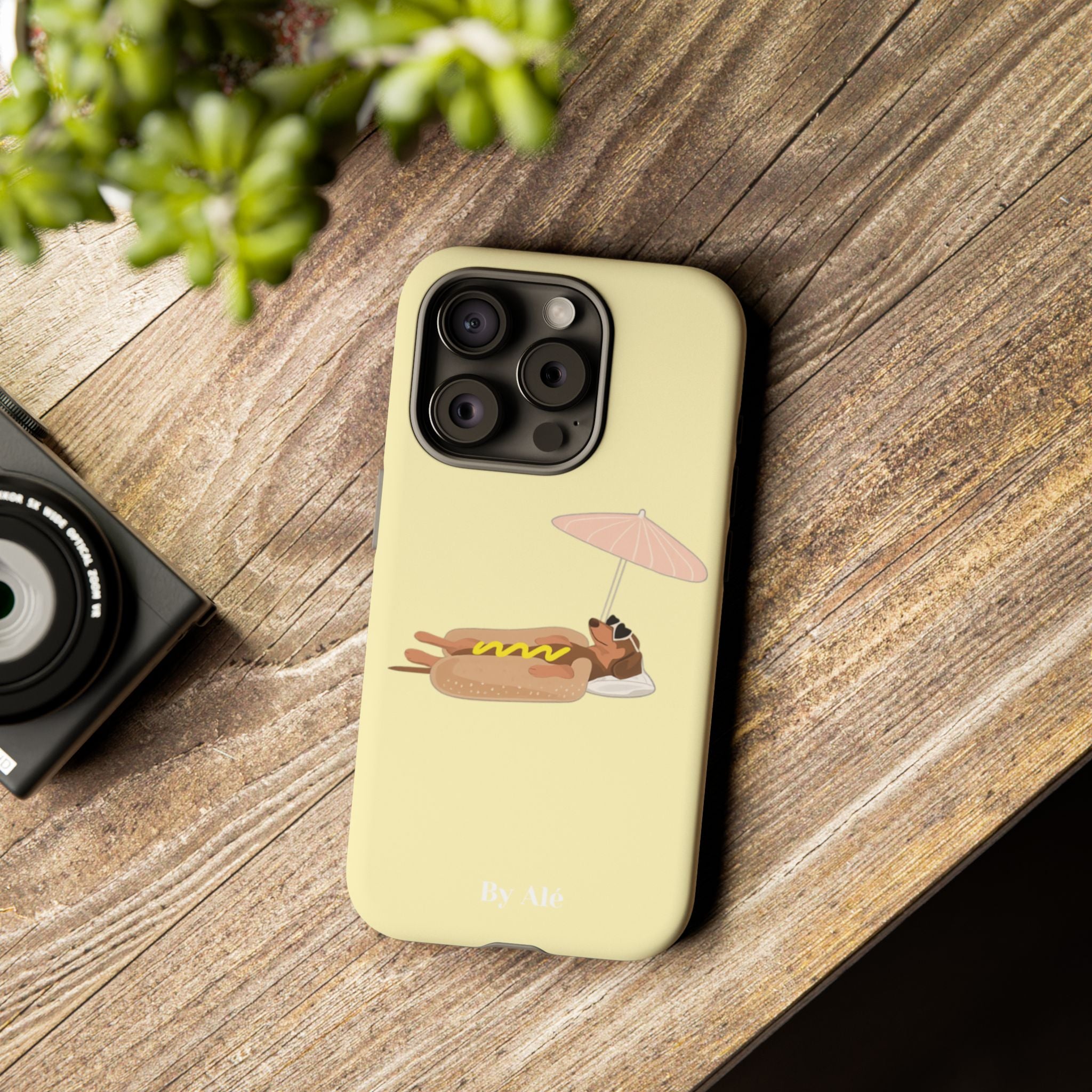 Dachshund Day Off - iPhone case
