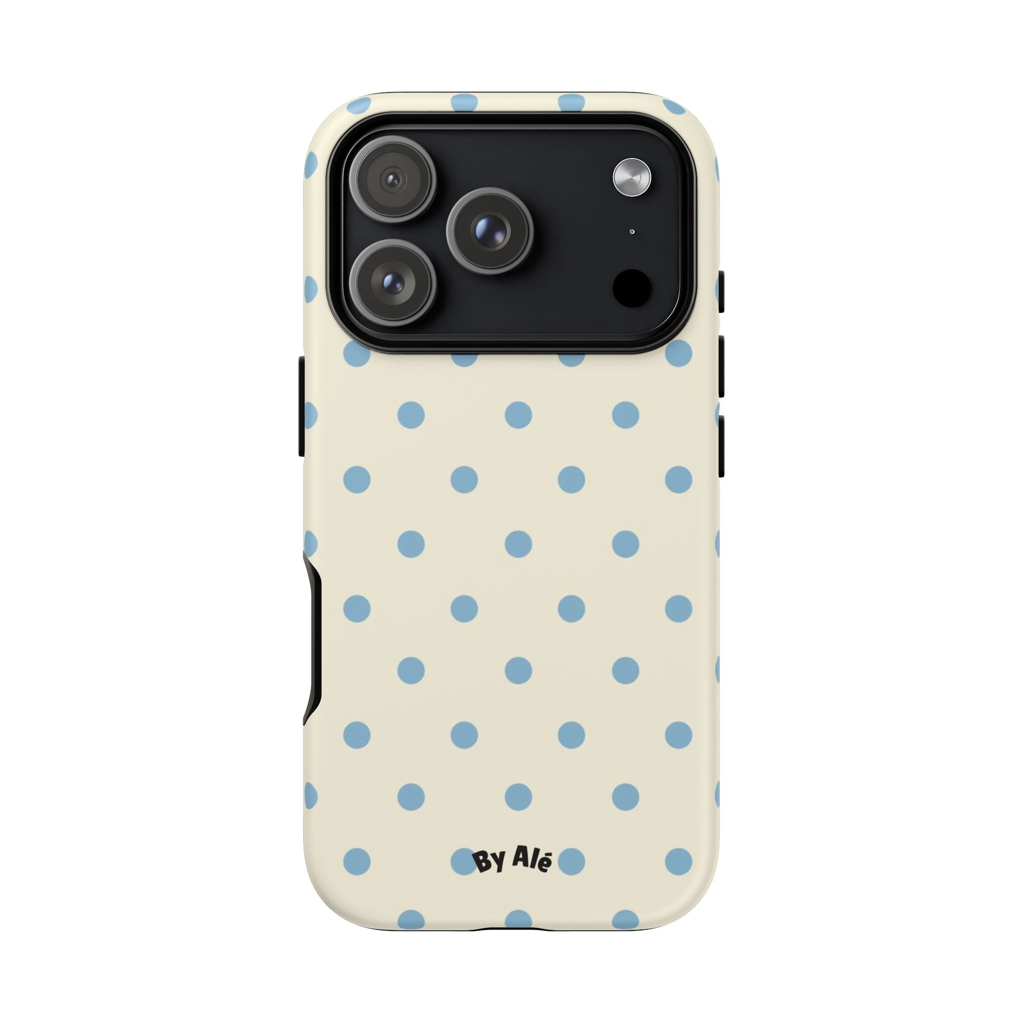 Pastel Blue Polka Dot Tough Phone Case — Cute Protective iPhone Cover