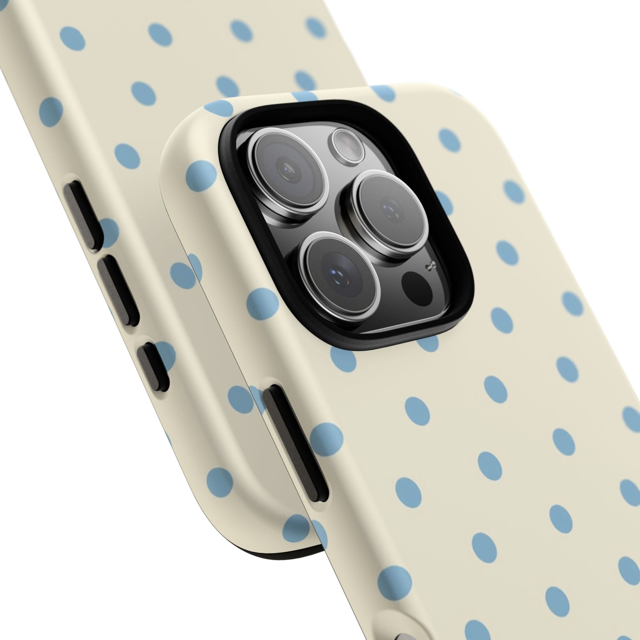 Pastel Blue Polka Dot Tough Phone Case — Cute Protective iPhone Cover