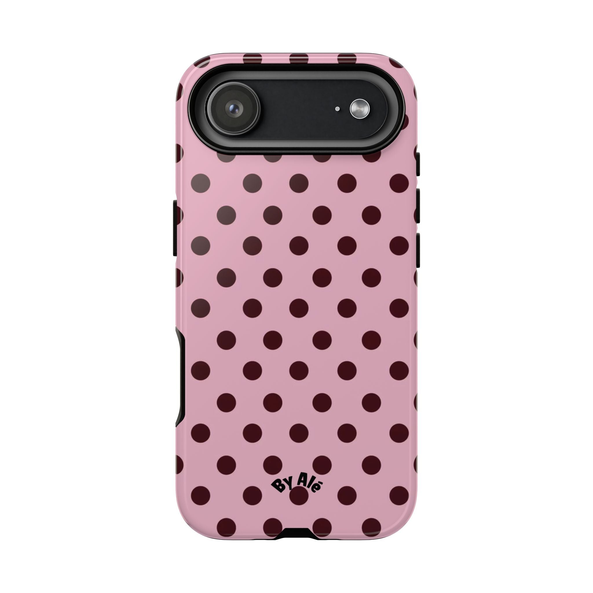 Pink Polka Dot Tough Phone Case – Protective iPhone Cover