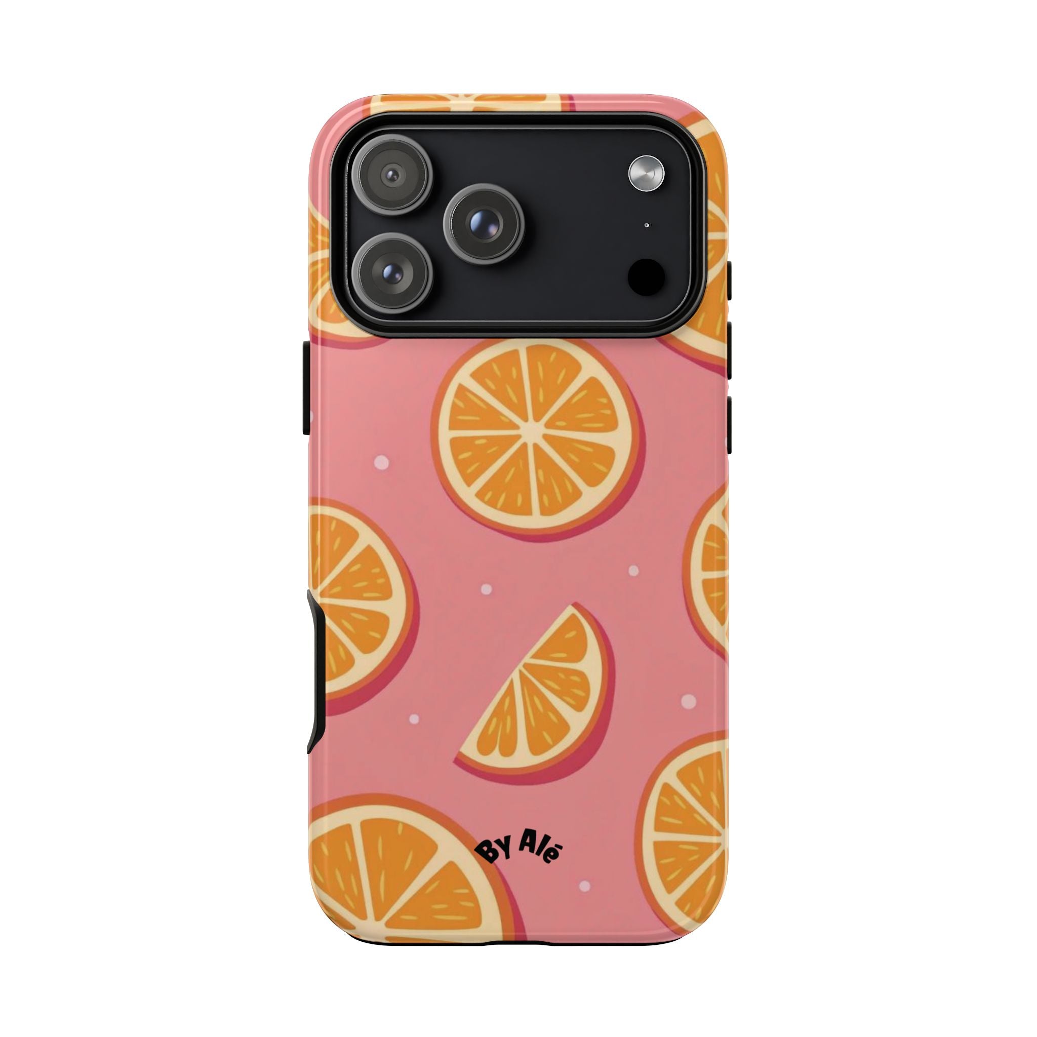 Pink Citrus Phone Case — Orange Slice Pattern Tough Case