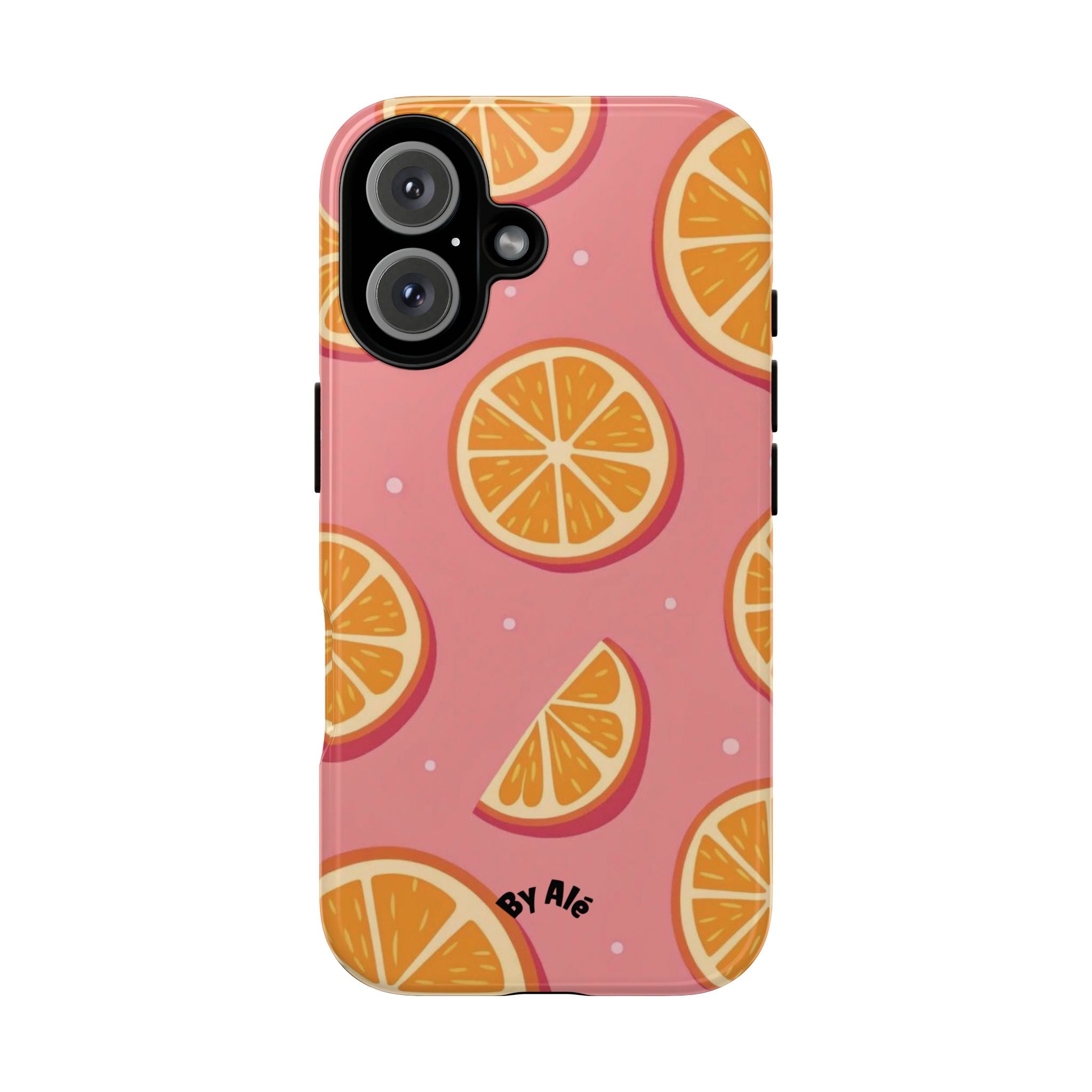 Pink Citrus Phone Case — Orange Slice Pattern Tough Case