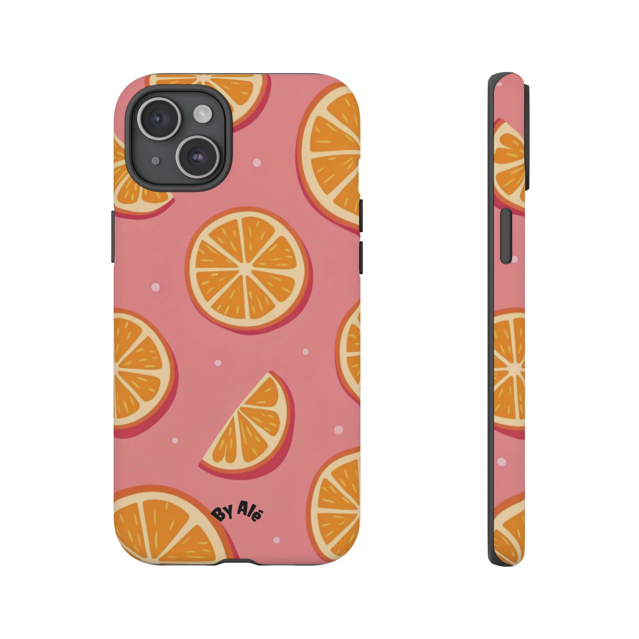 Pink Citrus Phone Case — Orange Slice Pattern Tough Case