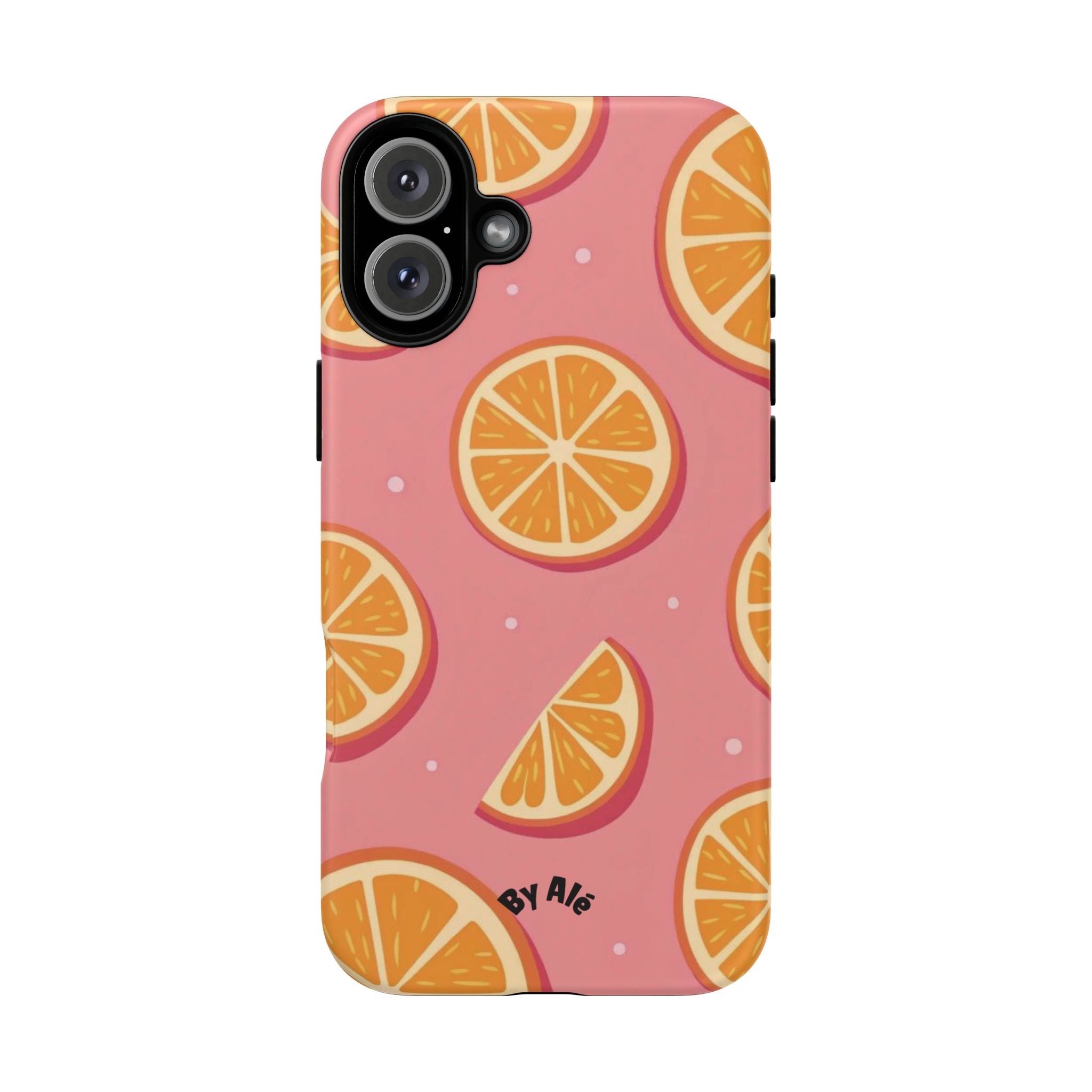 Pink Citrus Phone Case — Orange Slice Pattern Tough Case