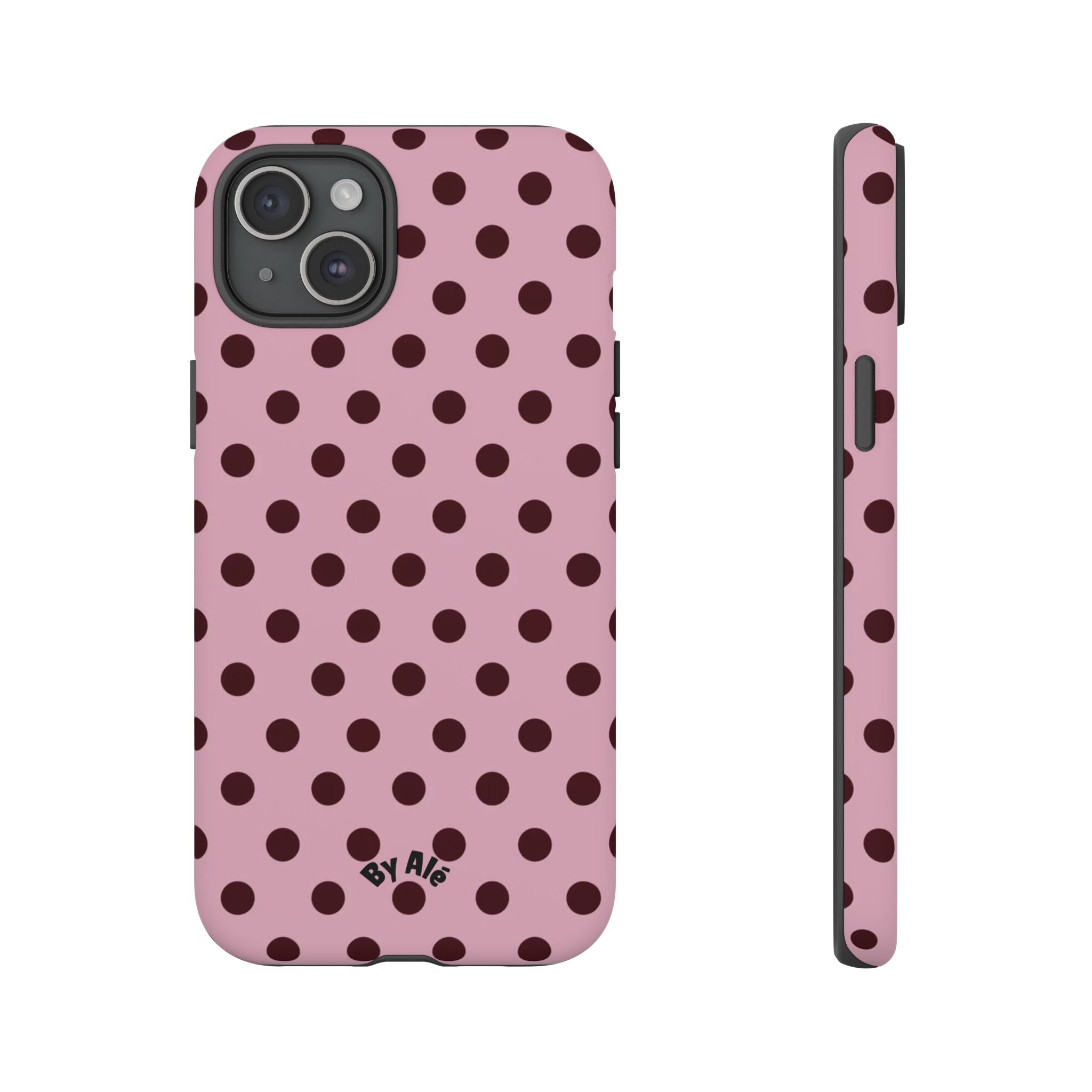 Pink Polka Dot Tough Phone Case – Protective iPhone Cover