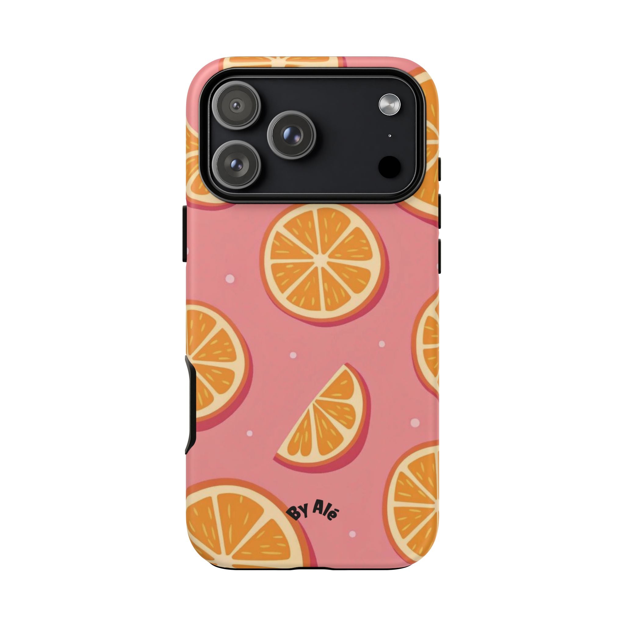 Pink Citrus Phone Case — Orange Slice Pattern Tough Case