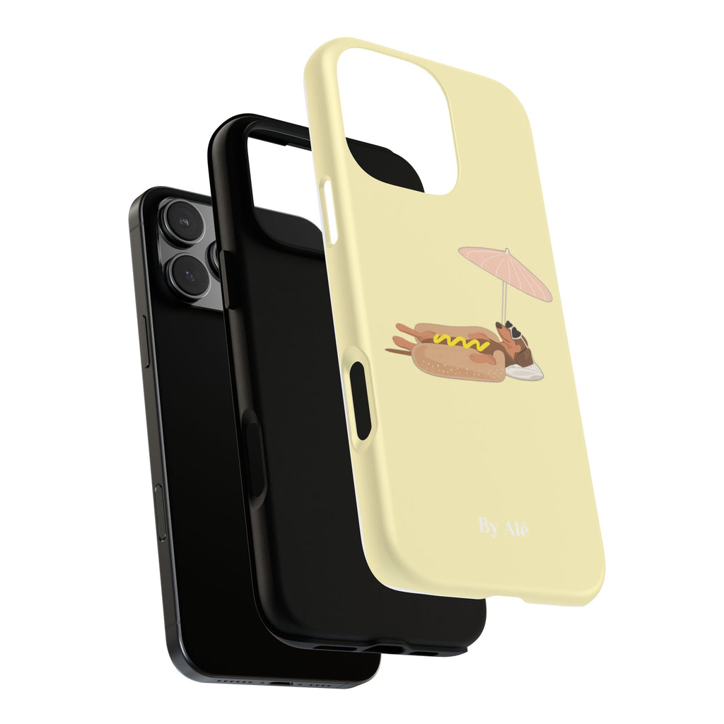 Dachshund Day Off - iPhone case