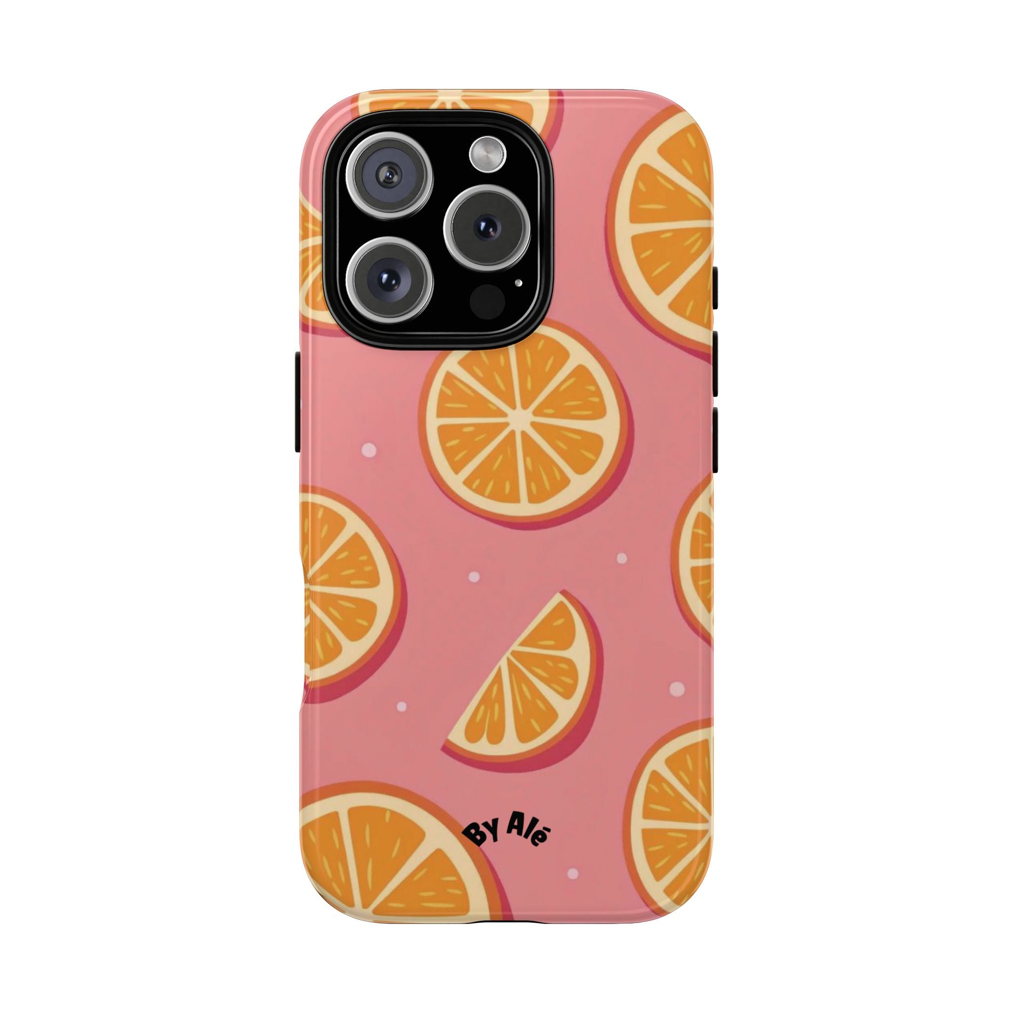 Pink Citrus Phone Case — Orange Slice Pattern Tough Case