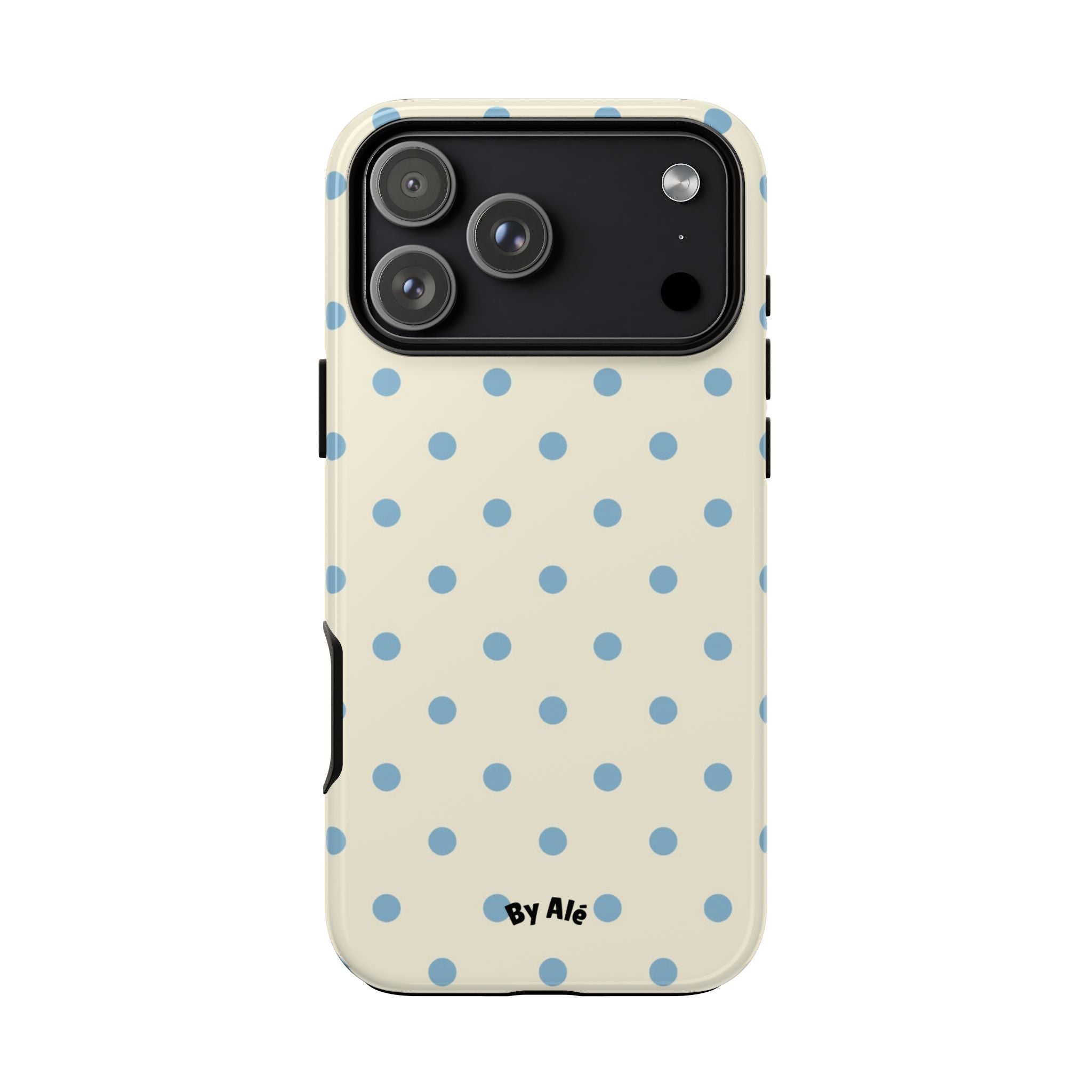Pastel Blue Polka Dot Tough Phone Case — Cute Protective iPhone Cover