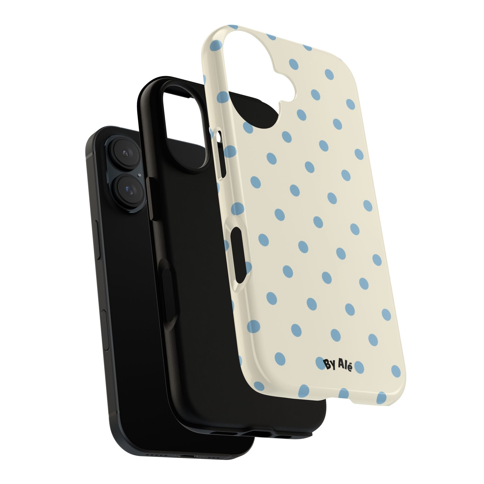Pastel Blue Polka Dot Tough Phone Case — Cute Protective iPhone Cover
