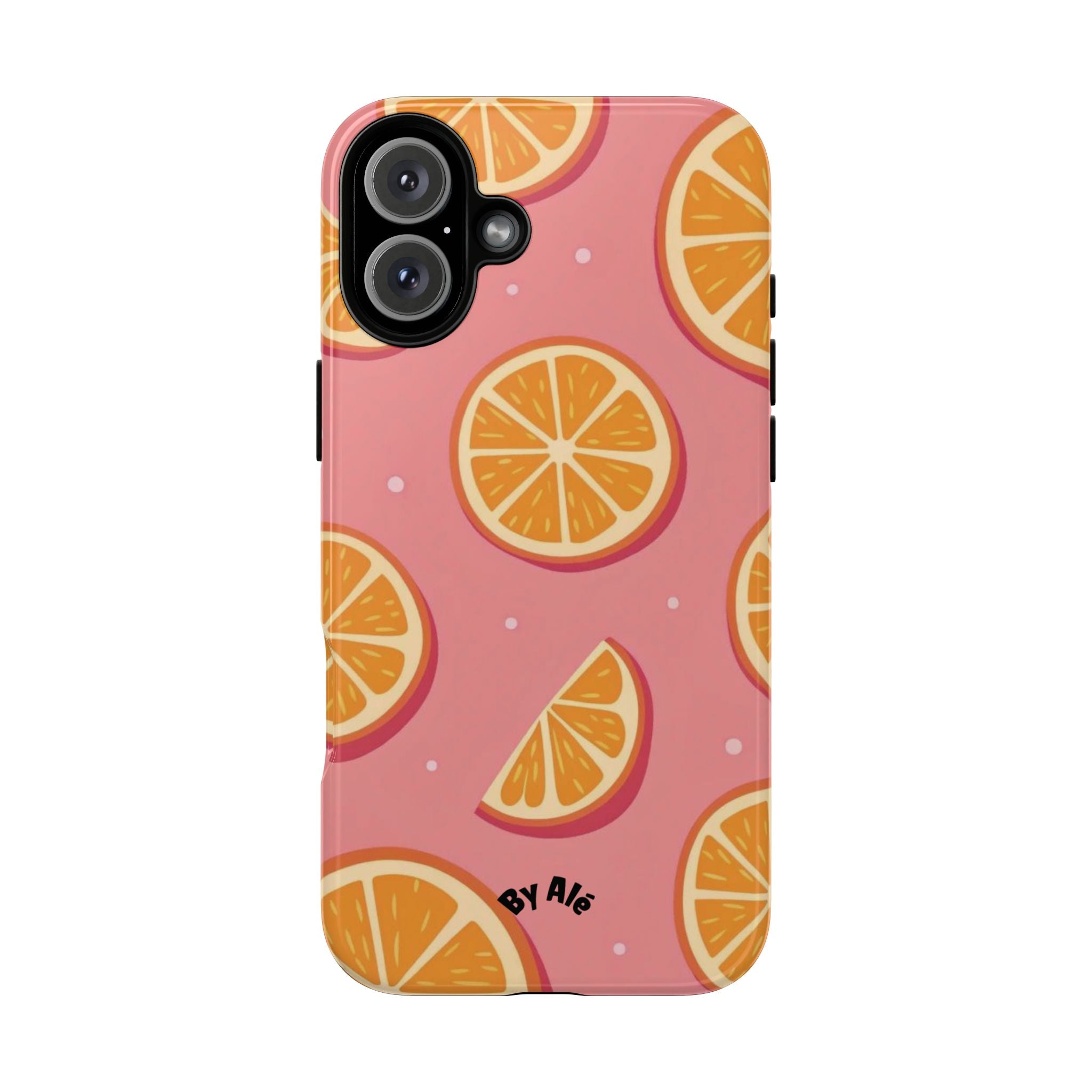 Pink Citrus Phone Case — Orange Slice Pattern Tough Case