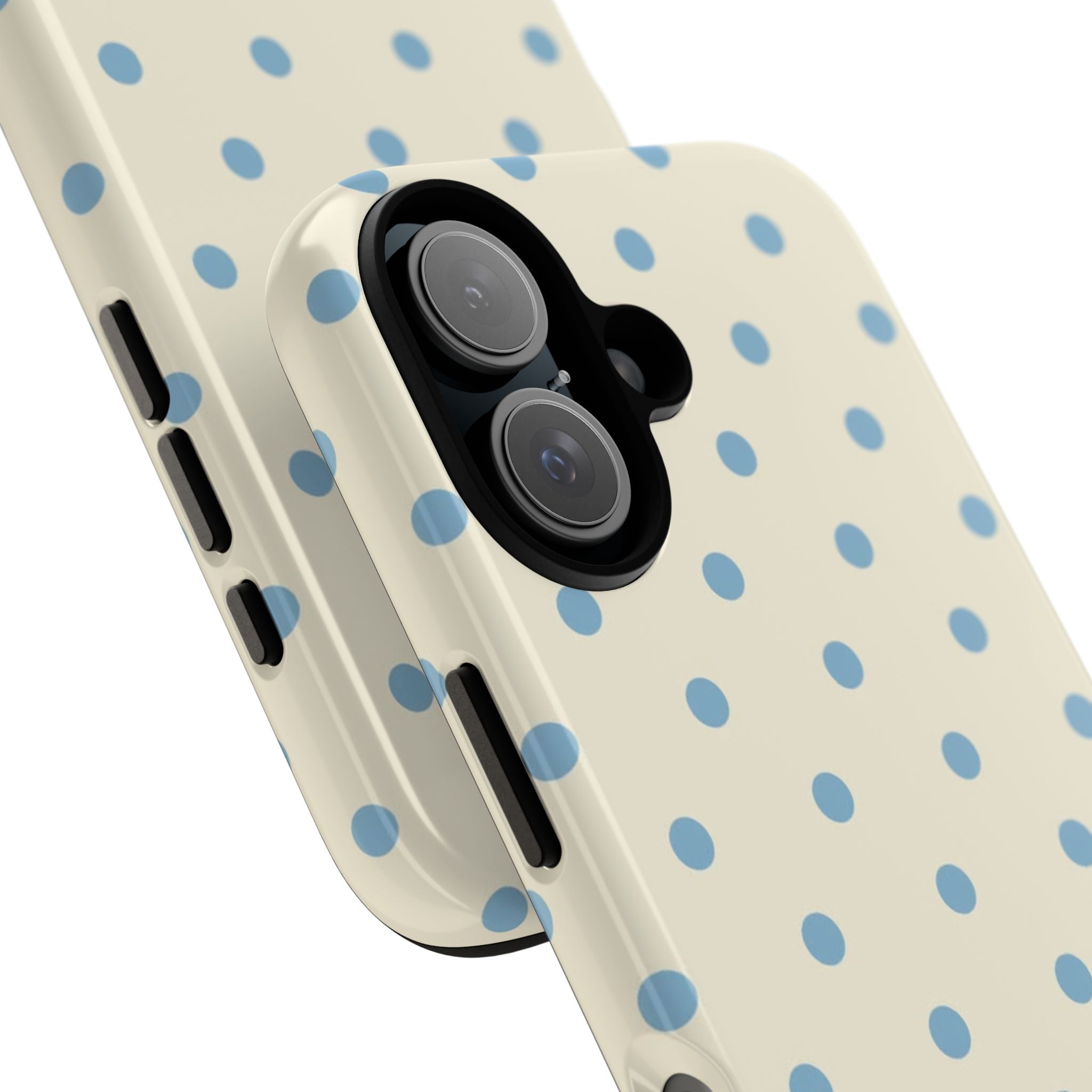 Pastel Blue Polka Dot Tough Phone Case — Cute Protective iPhone Cover