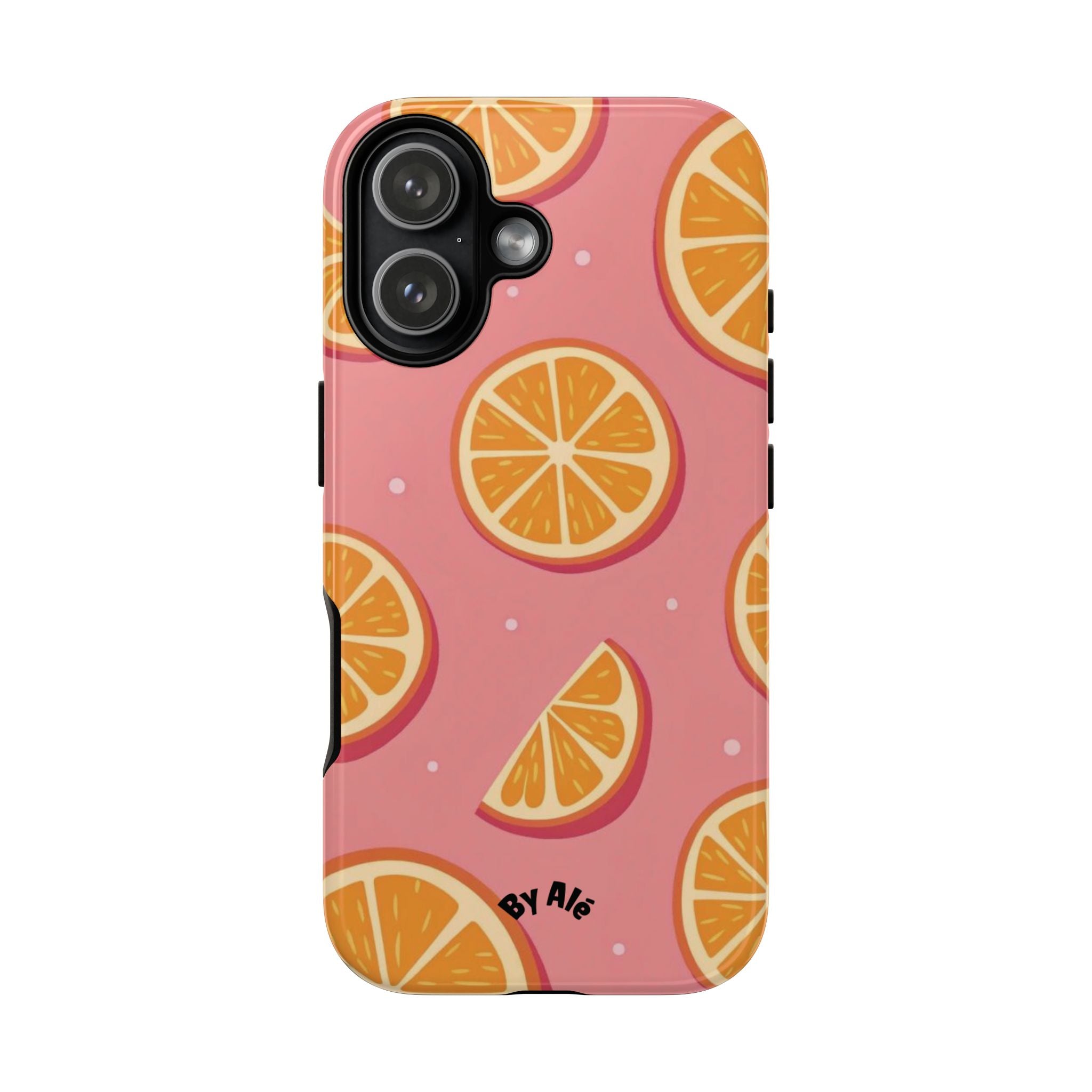 Pink Citrus Phone Case — Orange Slice Pattern Tough Case