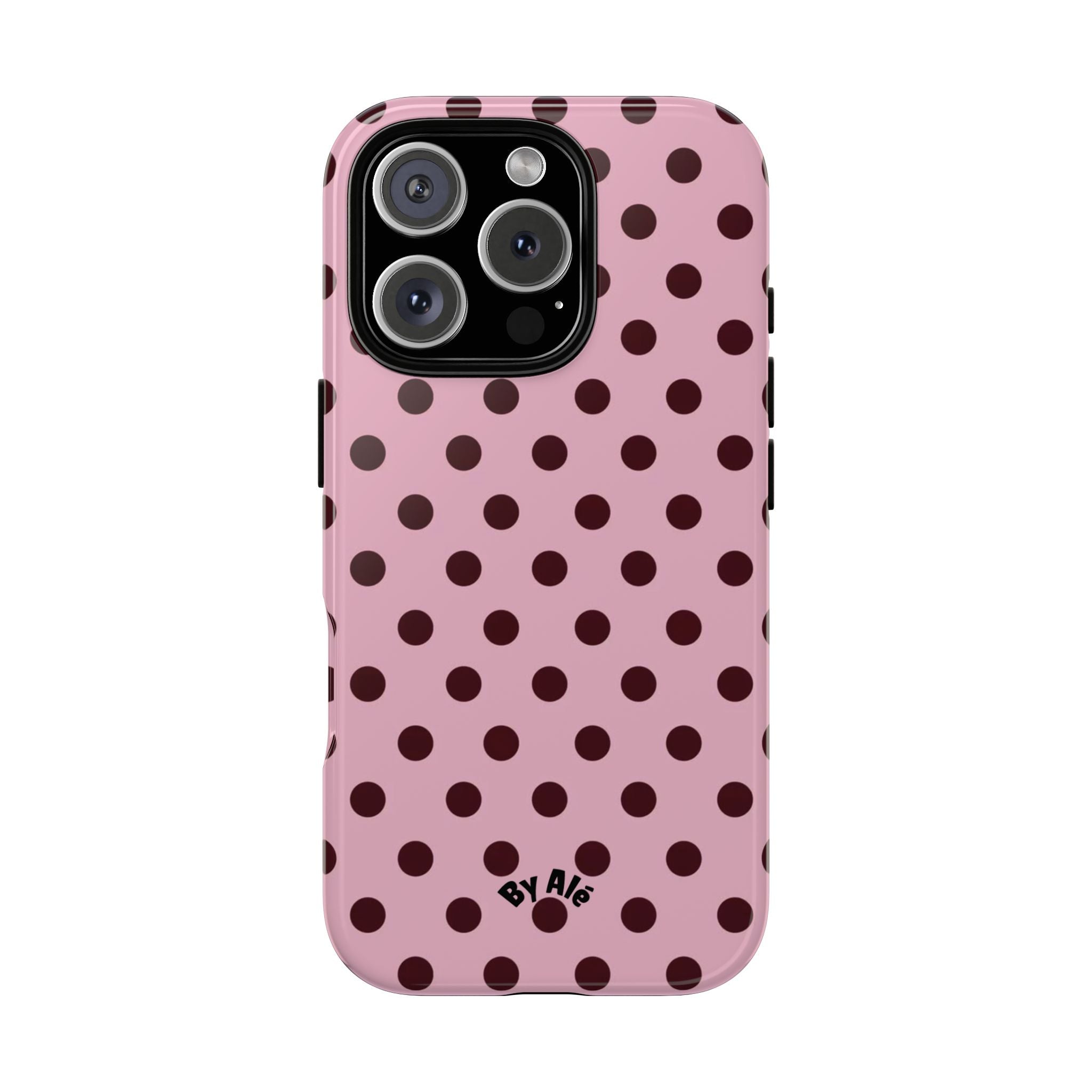 Pink Polka Dot Tough Phone Case – Protective iPhone Cover