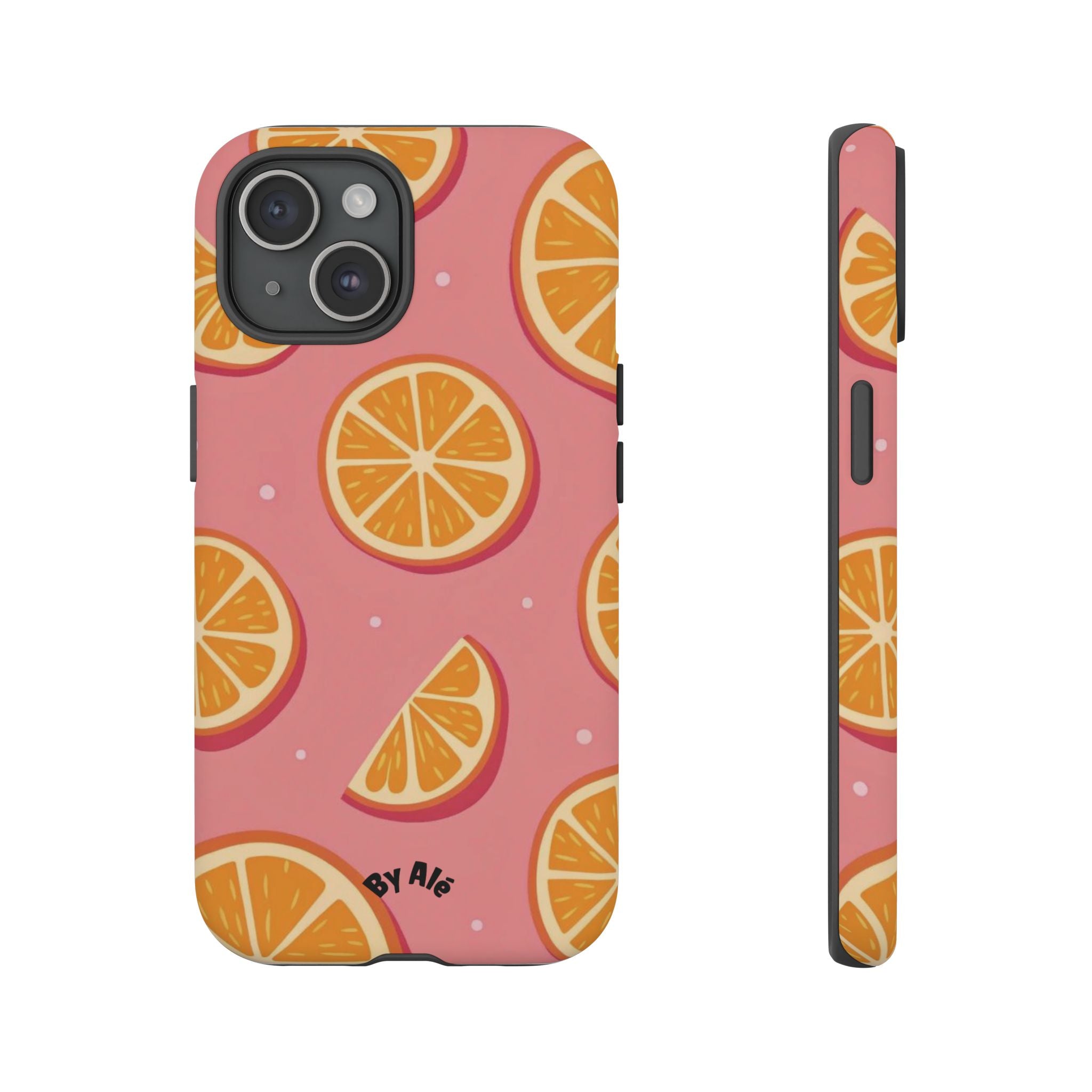 Pink Citrus Phone Case — Orange Slice Pattern Tough Case