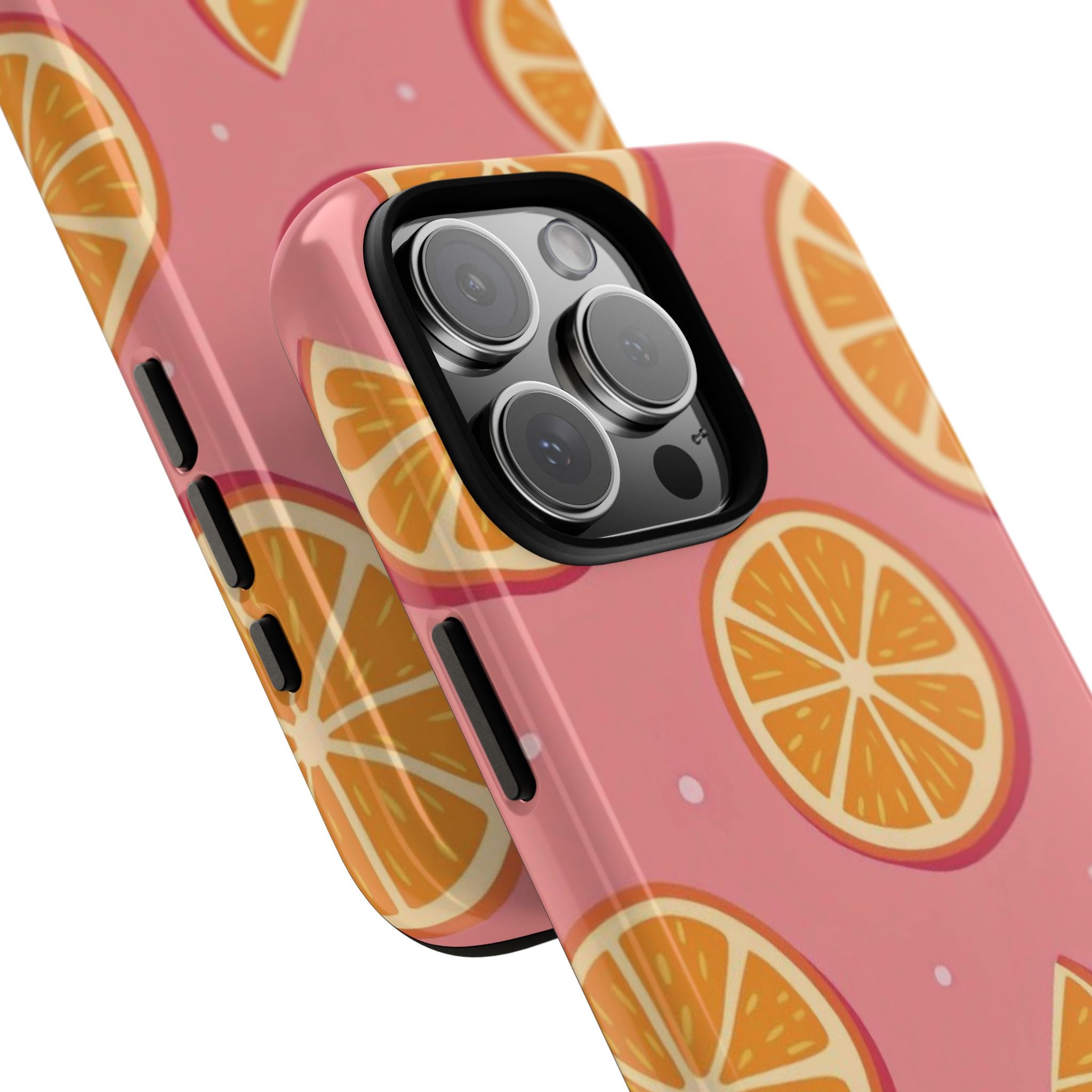 Pink Citrus Phone Case — Orange Slice Pattern Tough Case