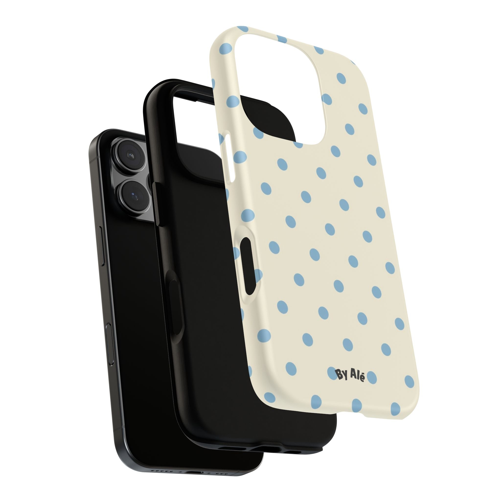 Pastel Blue Polka Dot Tough Phone Case — Cute Protective iPhone Cover