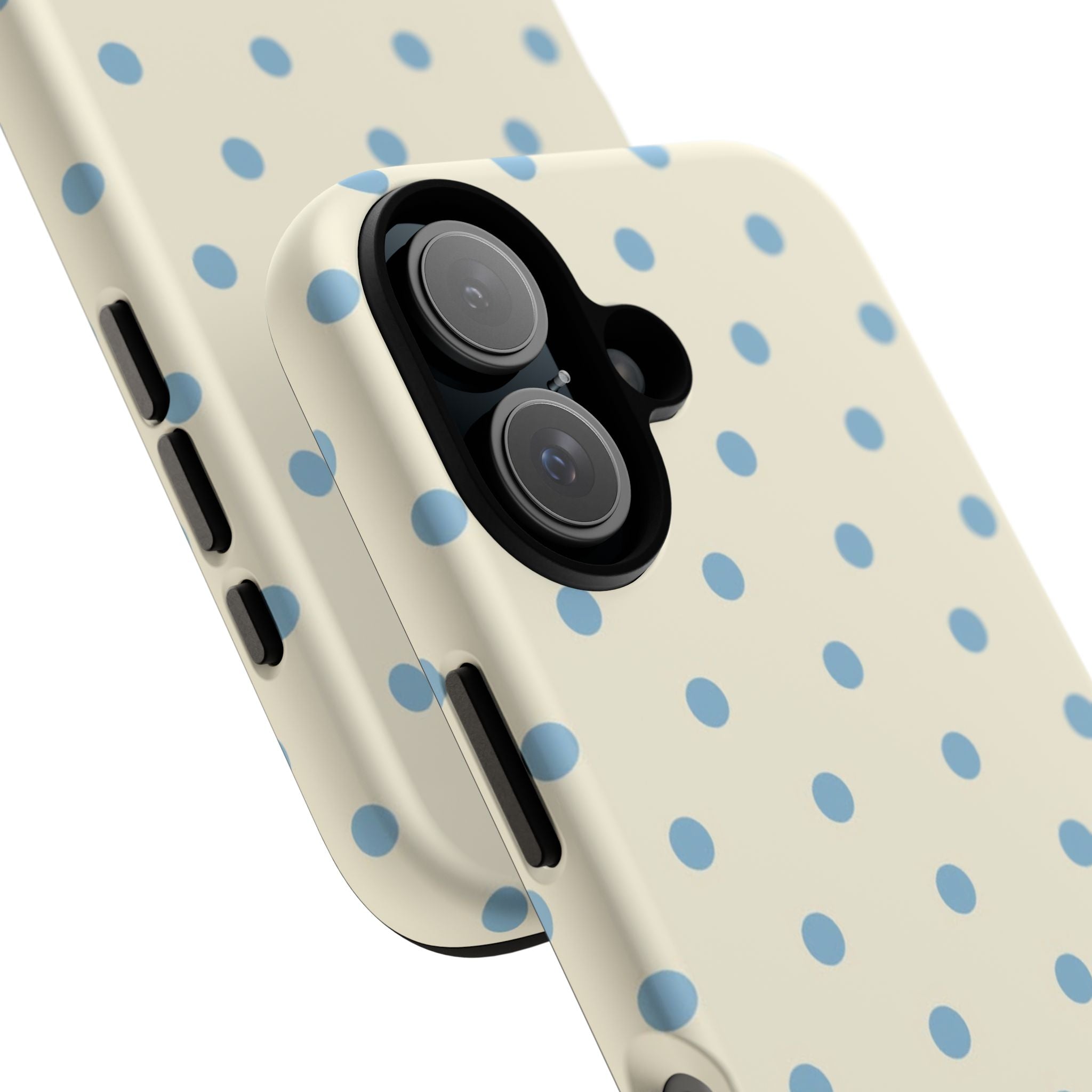 Pastel Blue Polka Dot Tough Phone Case — Cute Protective iPhone Cover