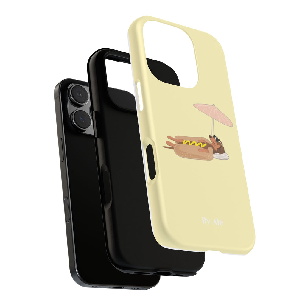 Dachshund Day Off - iPhone case