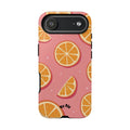 Pink Citrus Phone Case — Orange Slice Pattern Tough Case