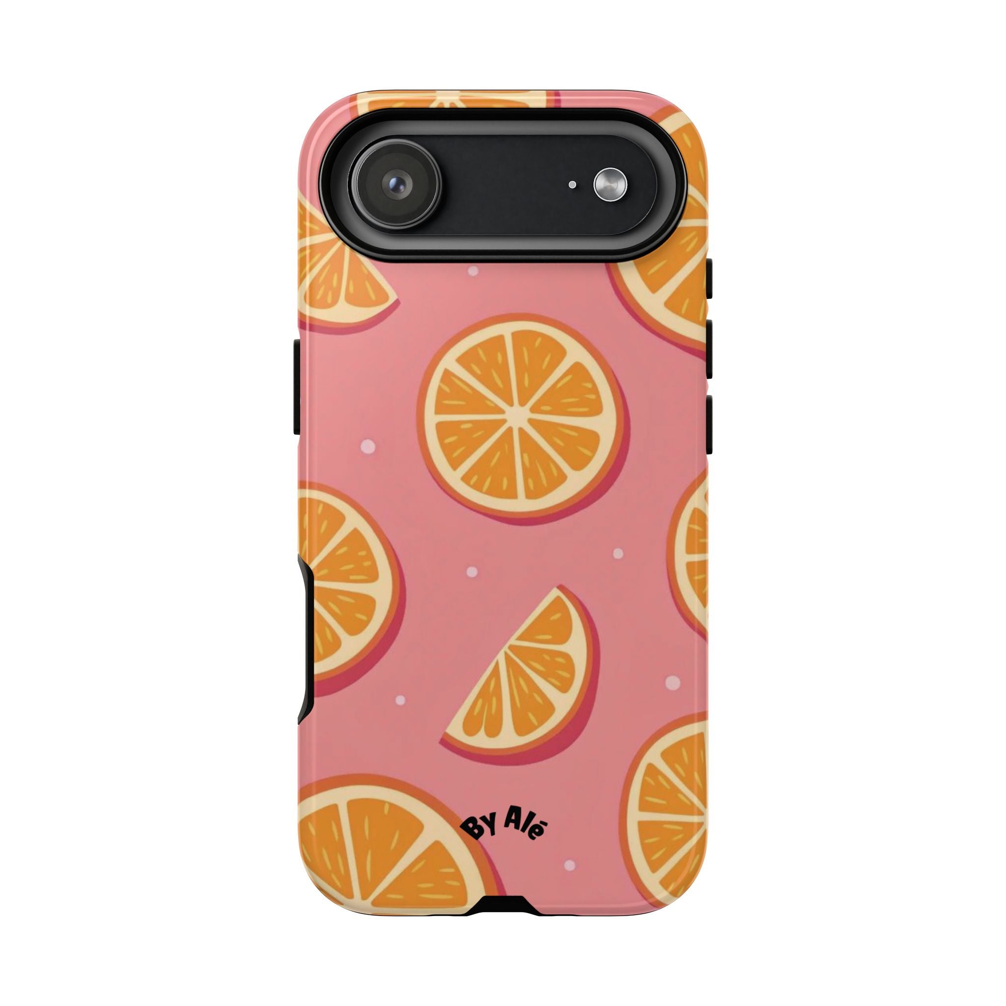 Pink Citrus Phone Case — Orange Slice Pattern Tough Case