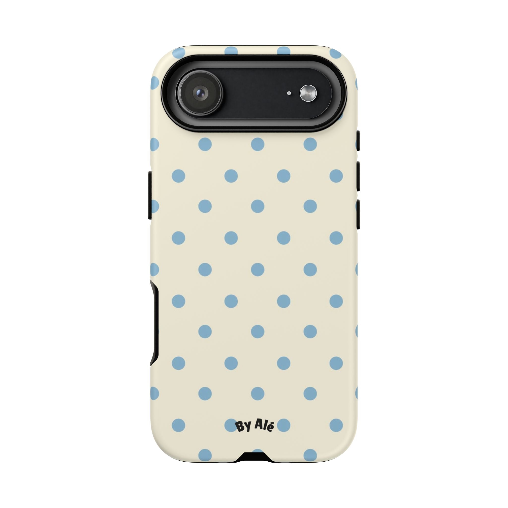 Pastel Blue Polka Dot Tough Phone Case — Cute Protective iPhone Cover