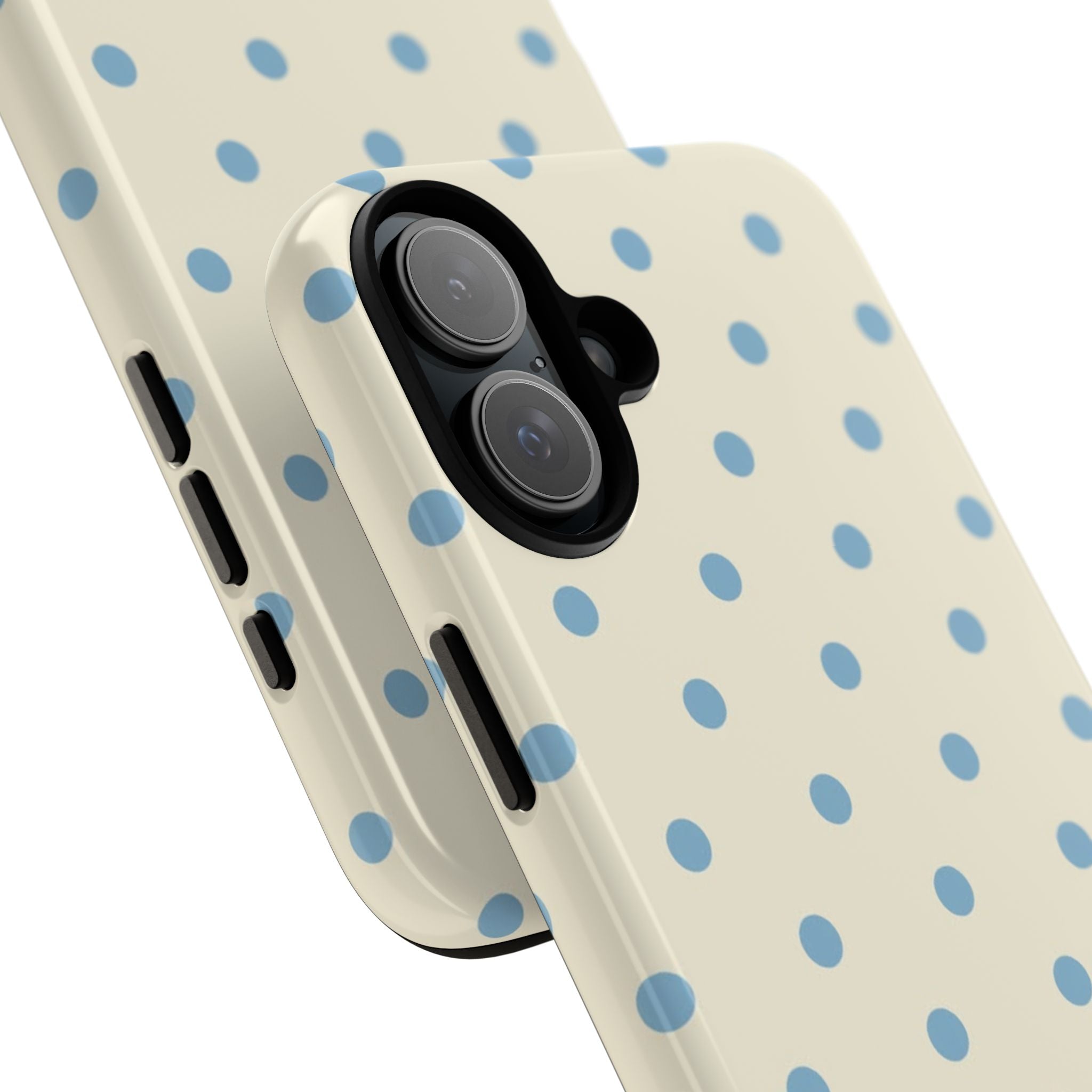 Pastel Blue Polka Dot Tough Phone Case — Cute Protective iPhone Cover