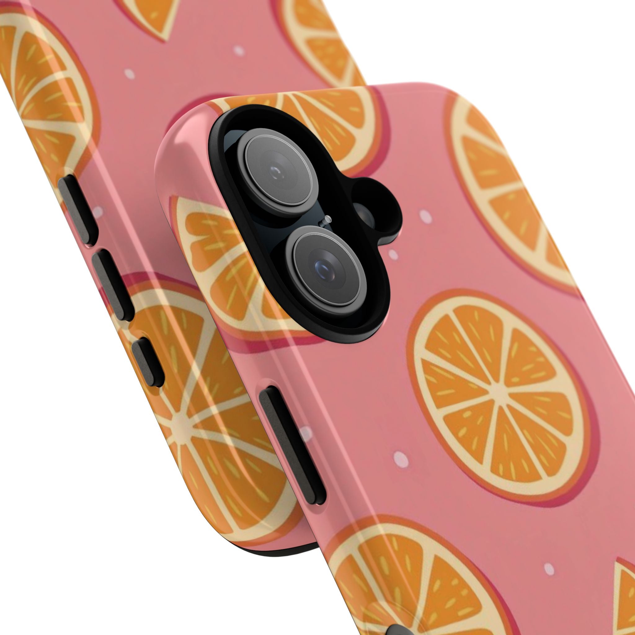 Pink Citrus Phone Case — Orange Slice Pattern Tough Case